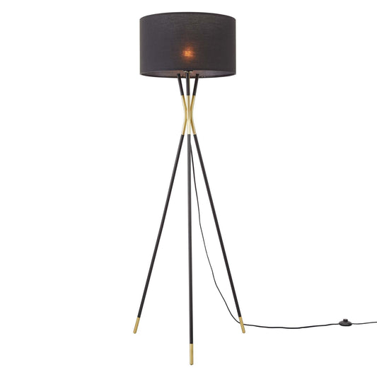 Audrey Standing Floor Lamp Black Black EEI-5304-BLK-BLK