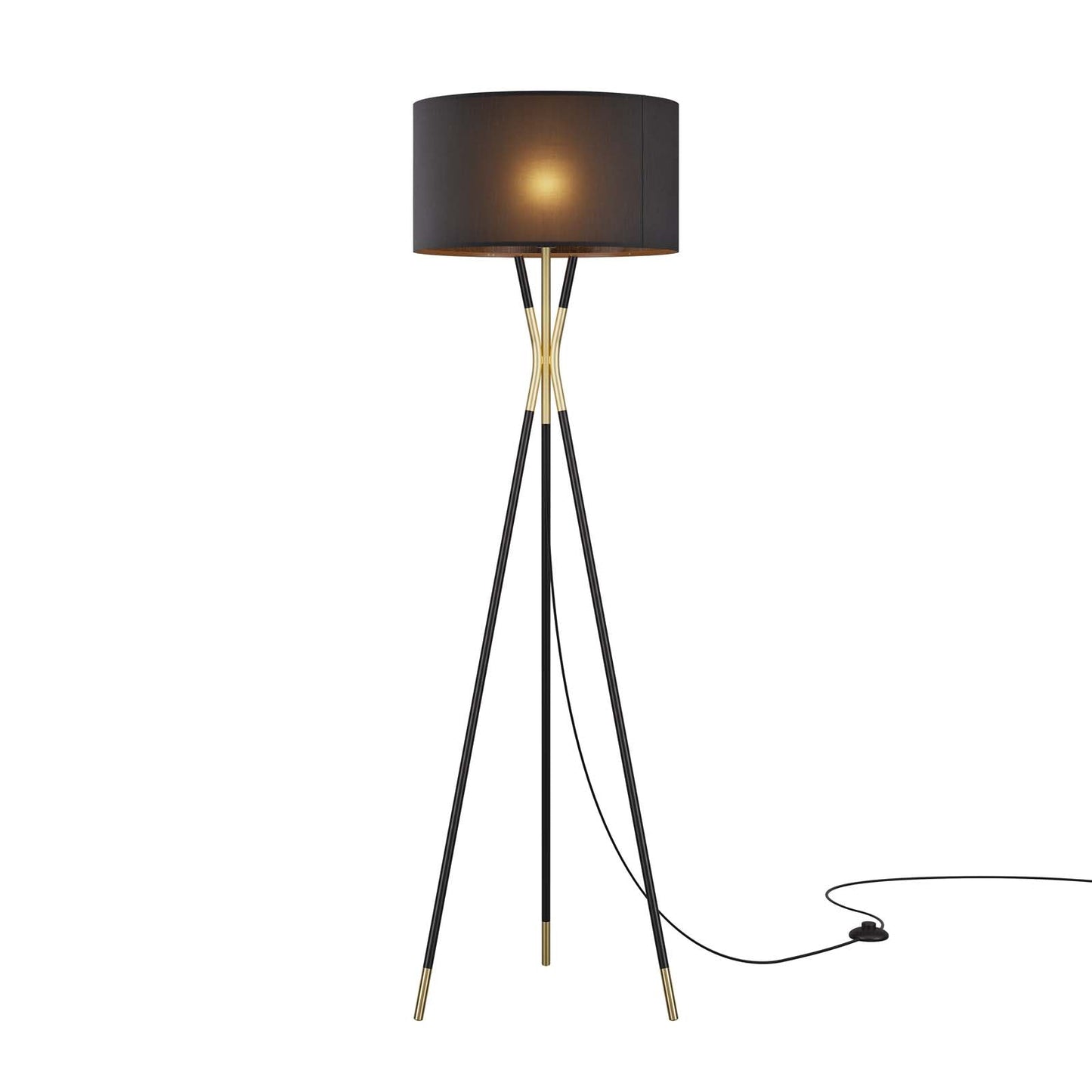 Audrey Standing Floor Lamp Black Black EEI-5304-BLK-BLK