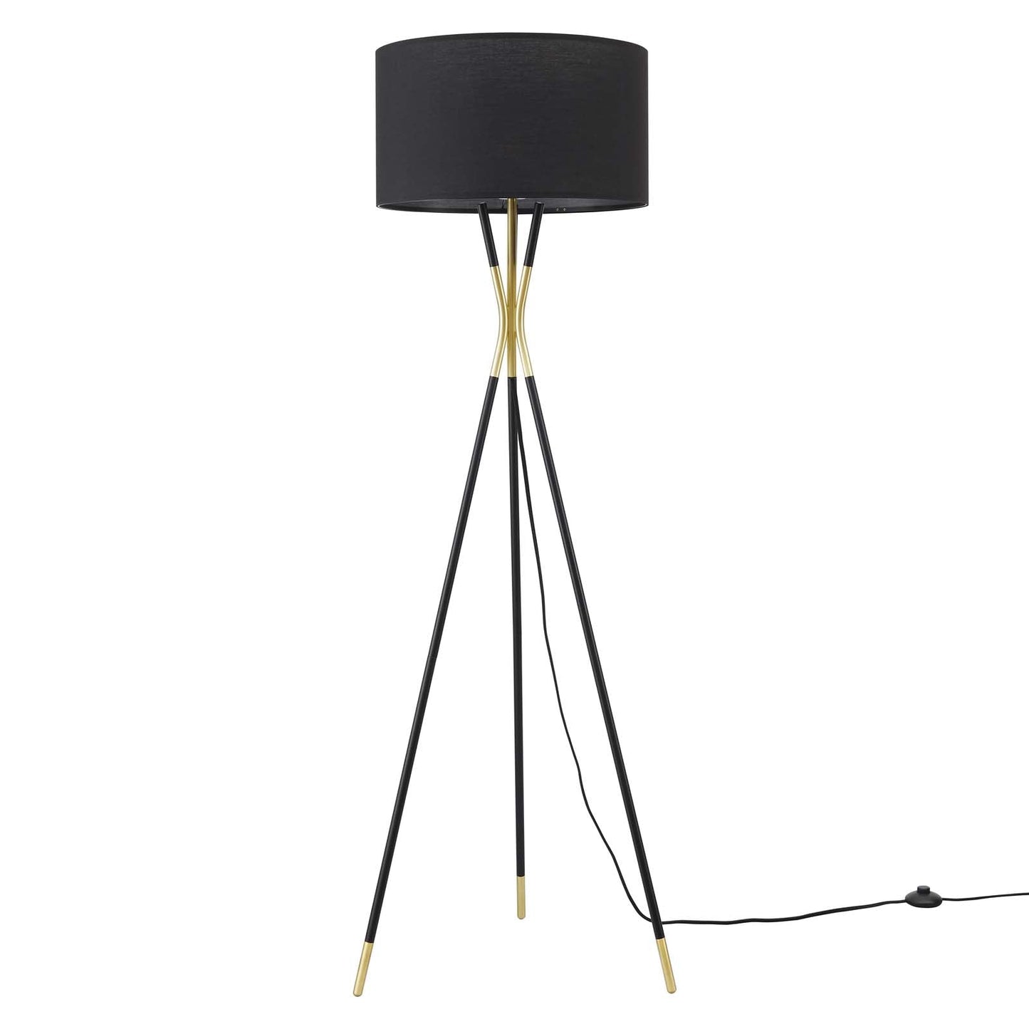 Audrey Standing Floor Lamp Black Black EEI-5304-BLK-BLK