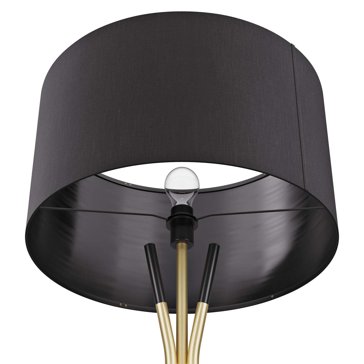 Audrey Standing Floor Lamp Black Black EEI-5304-BLK-BLK