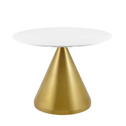 Tupelo 40" Dining Table Gold White EEI-5332-GLD-WHI