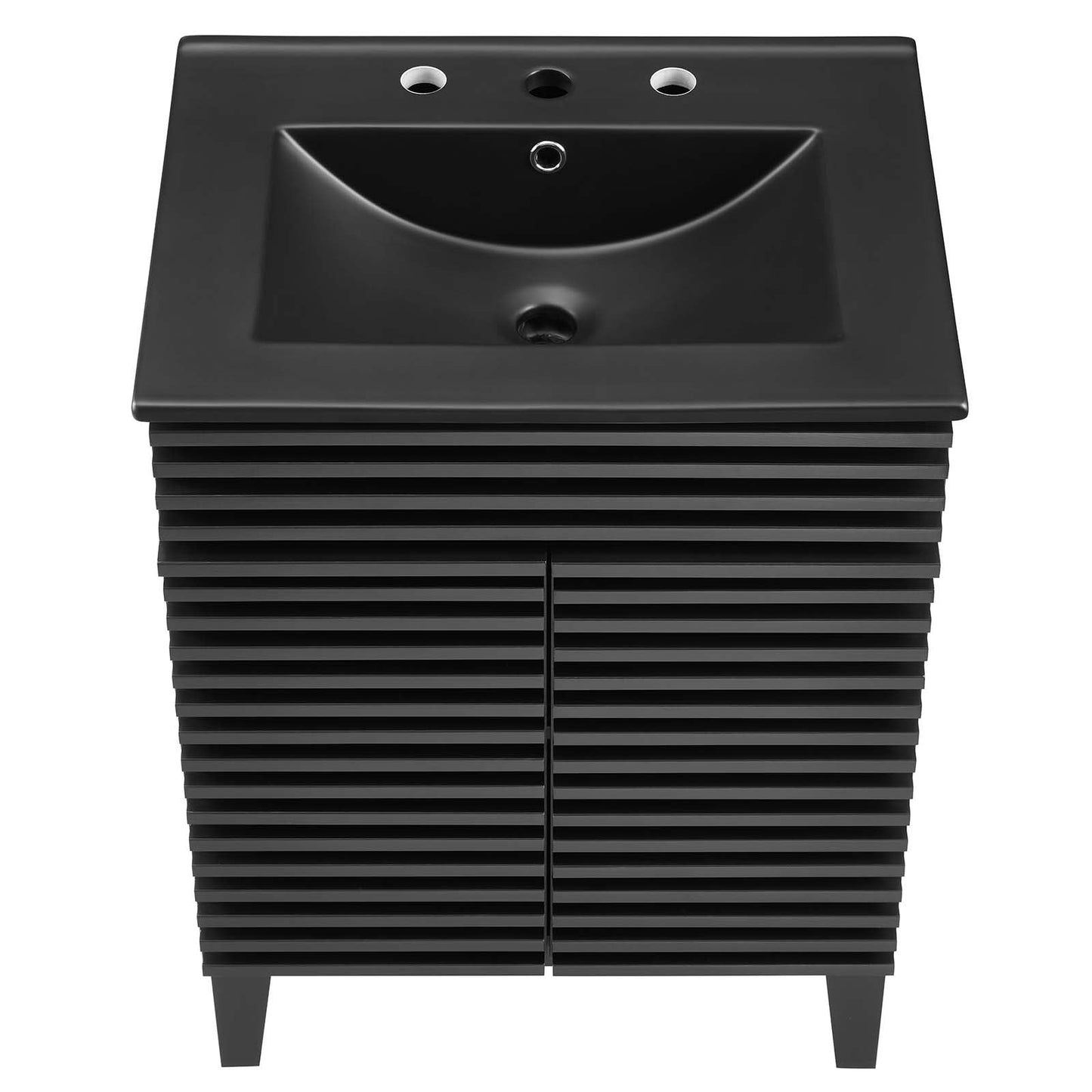 Render 24" Bathroom Vanity Black Black EEI-5350-BLK-BLK