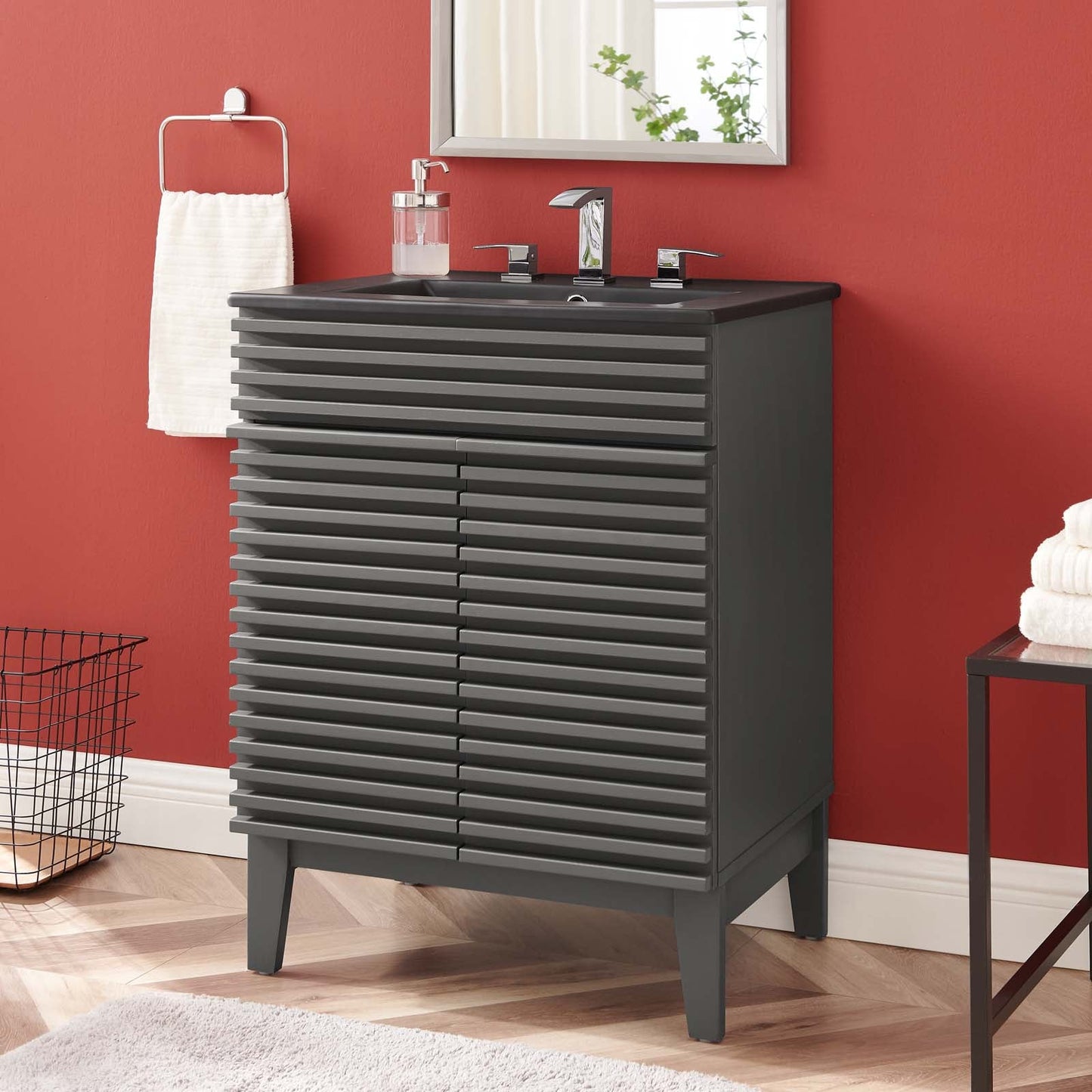 Render 24" Bathroom Vanity Gray Black EEI-5350-GRY-BLK