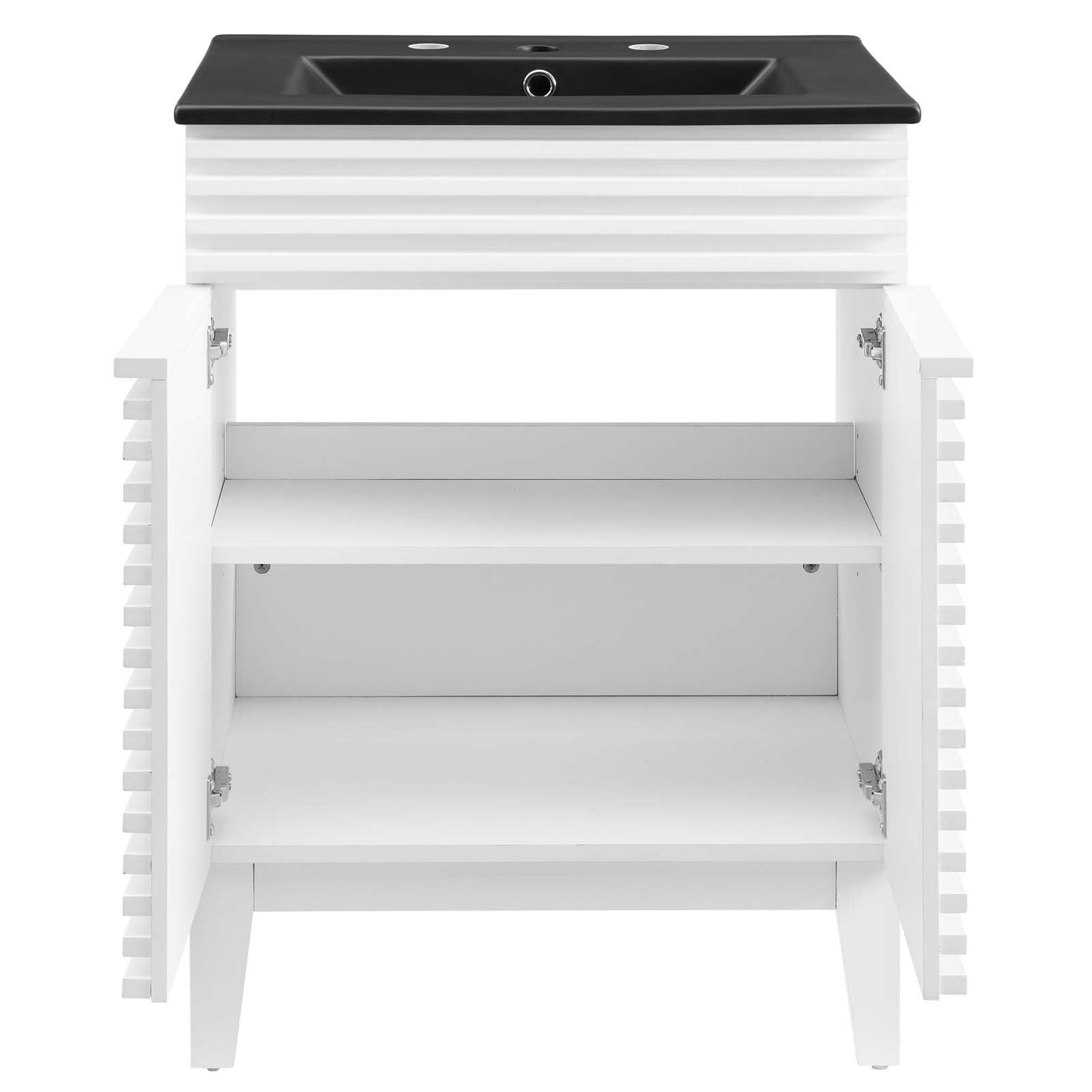 Render 24" Bathroom Vanity White Black EEI-5350-WHI-BLK