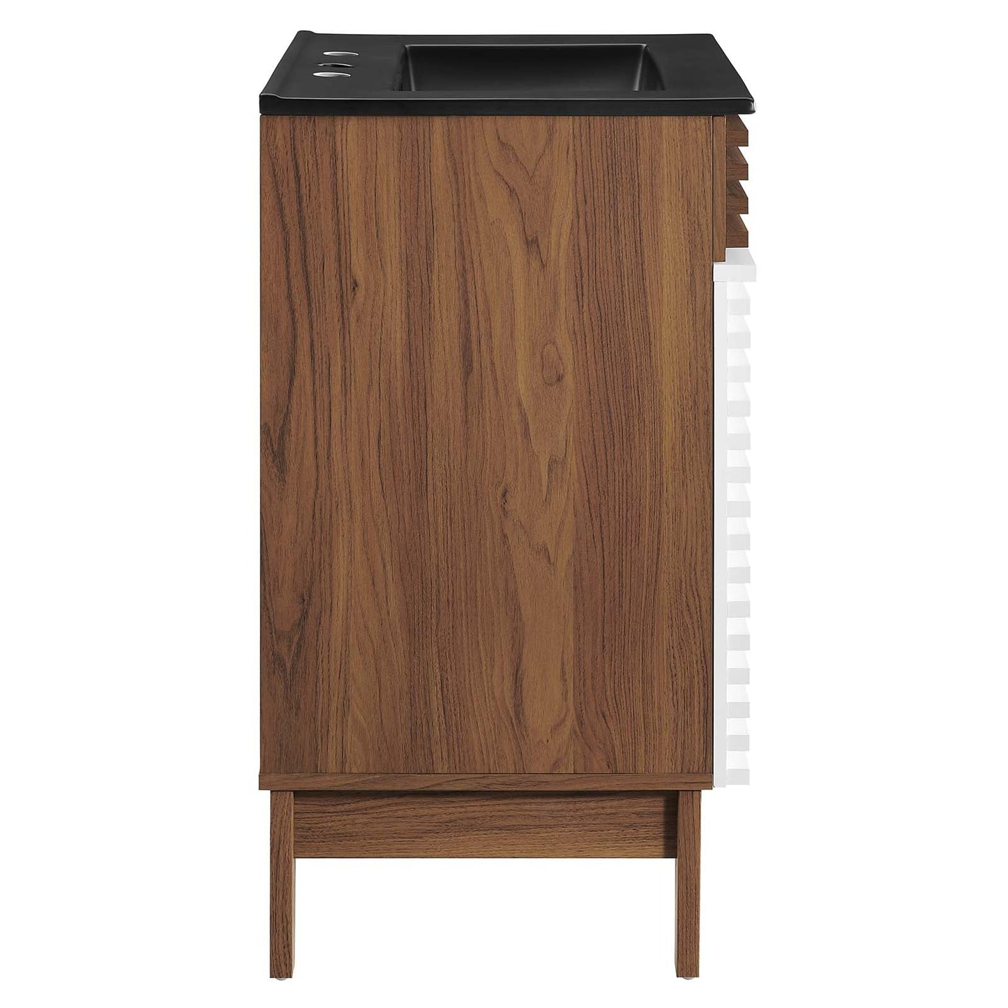 Render 24" Bathroom Vanity White Walnut Black EEI-5350-WHI-WAL-BLK