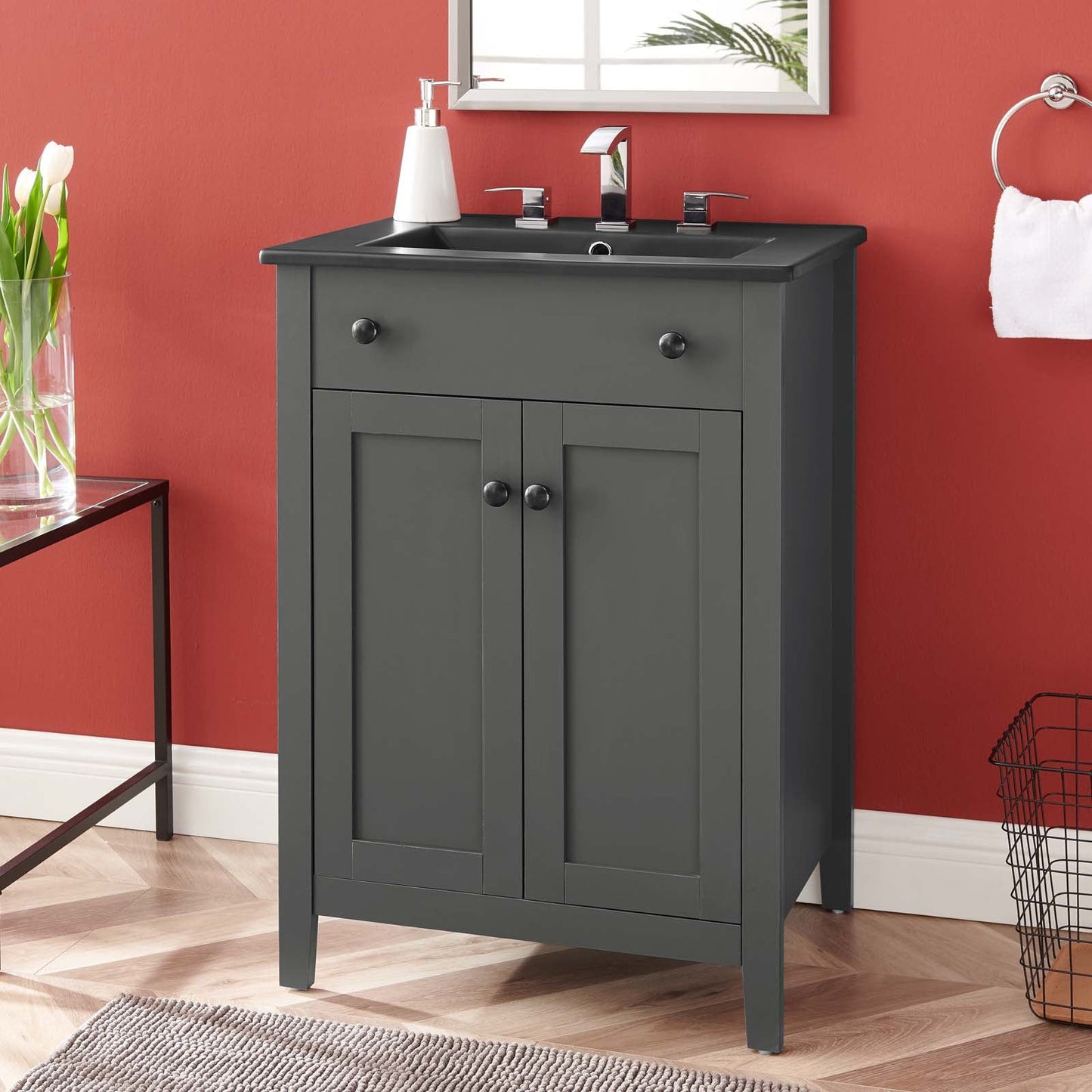 Nantucket 24" Bathroom Vanity Gray Black EEI-5354-GRY-BLK