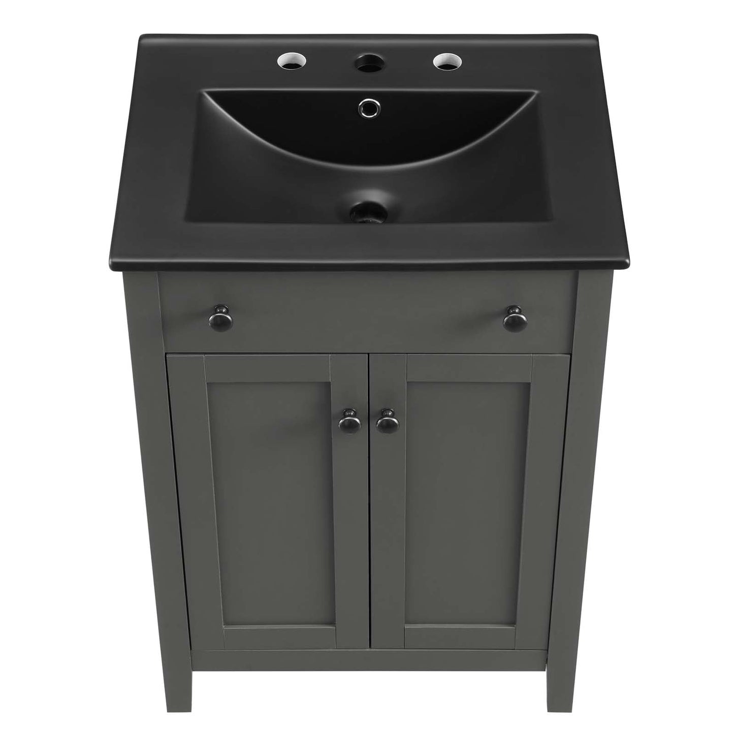 Nantucket 24" Bathroom Vanity Gray Black EEI-5354-GRY-BLK