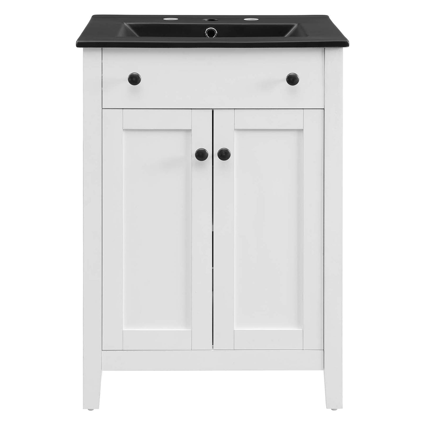 Nantucket 24" Bathroom Vanity White Black EEI-5354-WHI-BLK