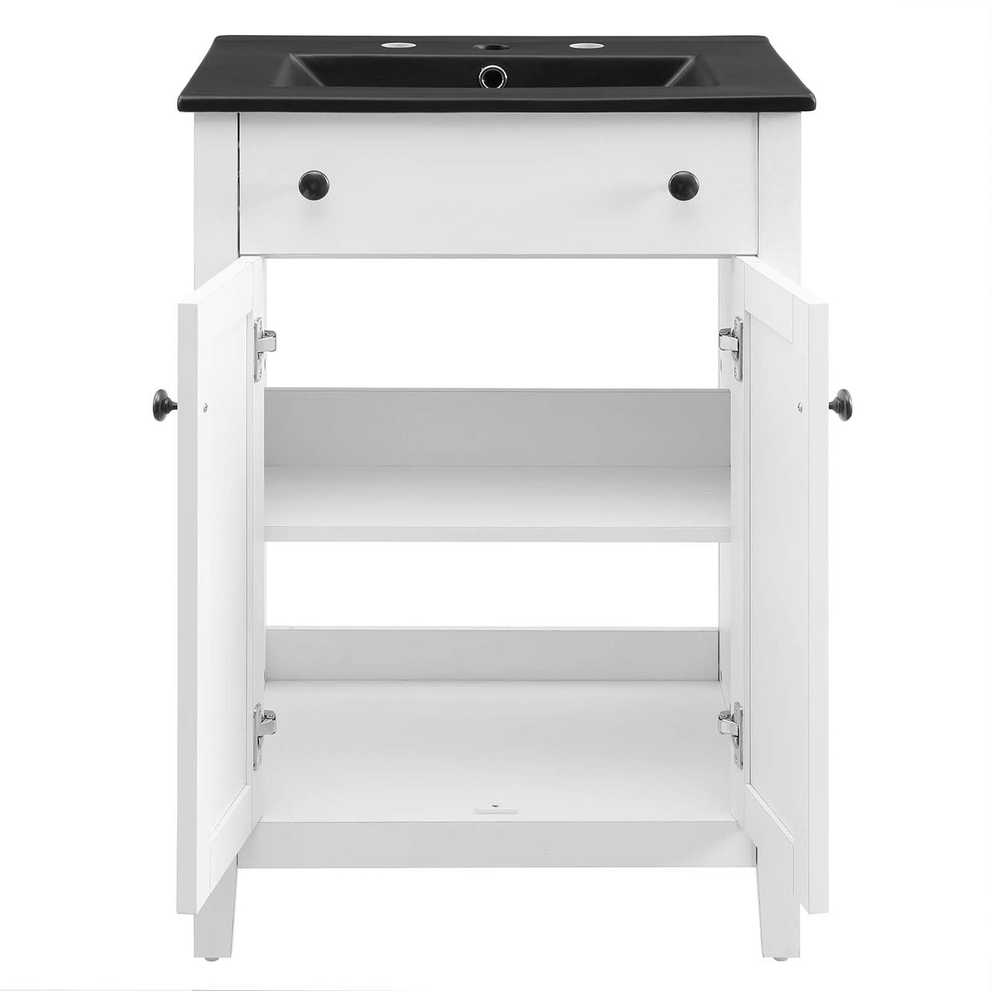 Nantucket 24" Bathroom Vanity White Black EEI-5354-WHI-BLK