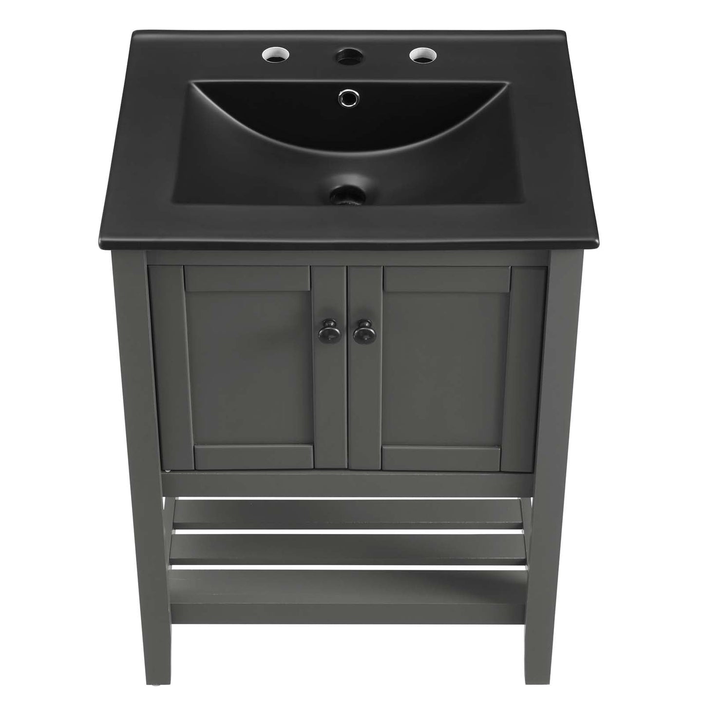 Prestige 24" Bathroom Vanity Gray Black EEI-5358-GRY-BLK