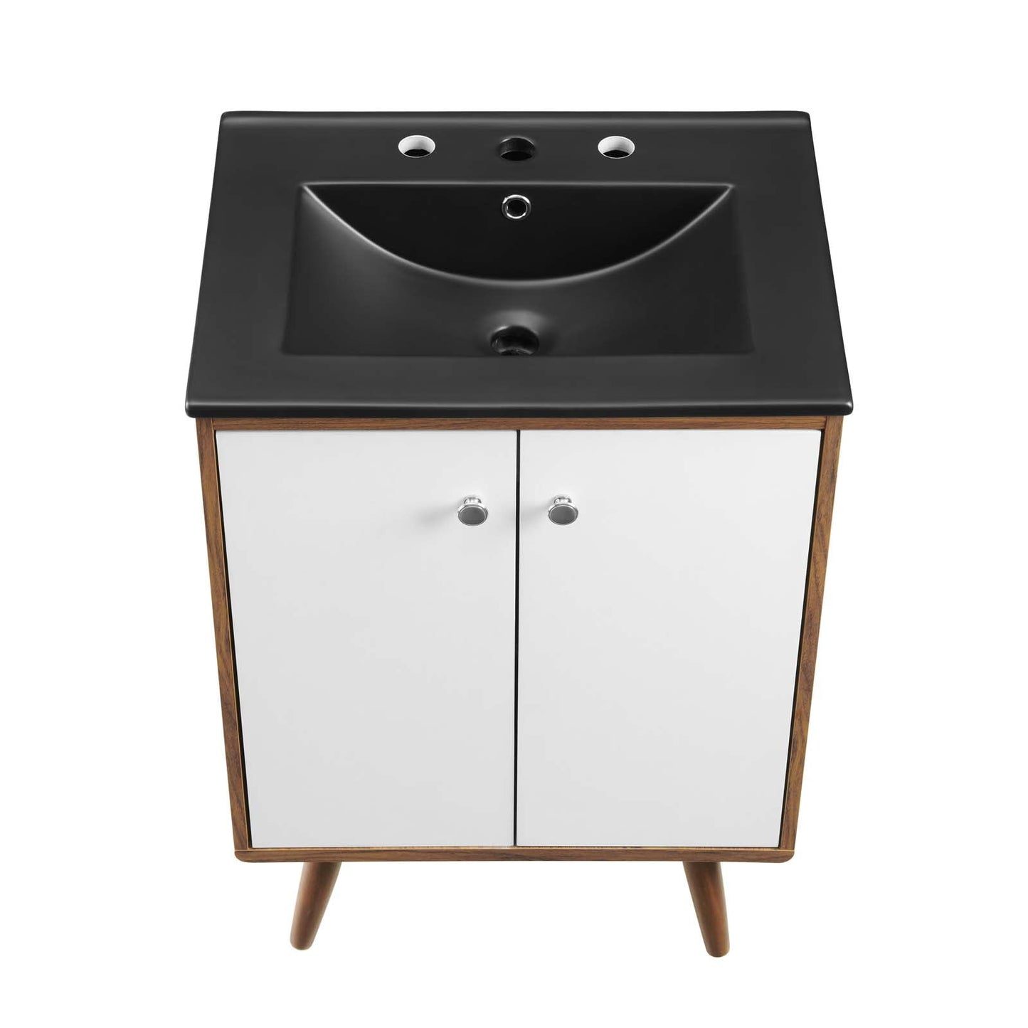 Transmit 24" Bathroom Vanity White Black EEI-5363-WHI-BLK