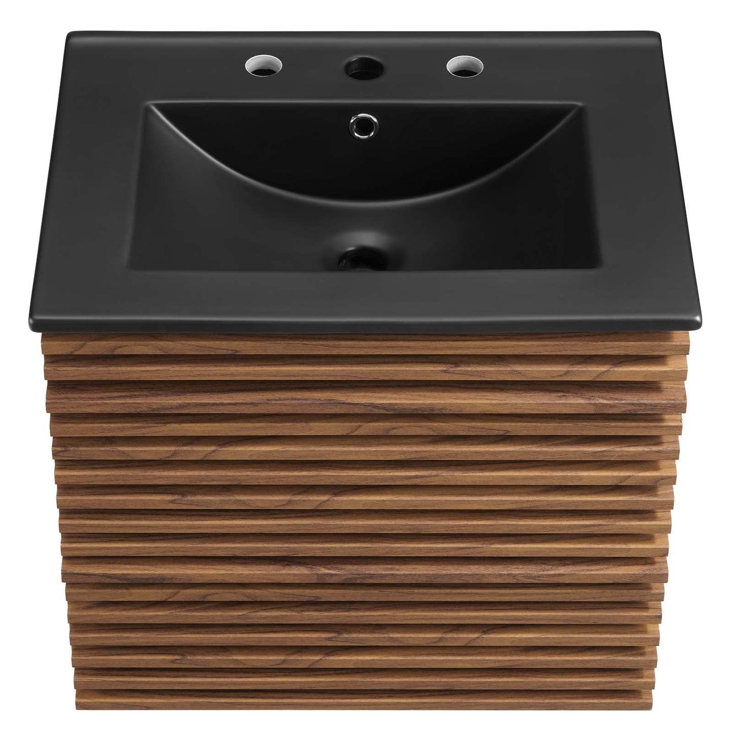 Render 24" Wall-Mount Bathroom Vanity Walnut Black EEI-5364-WAL-BLK