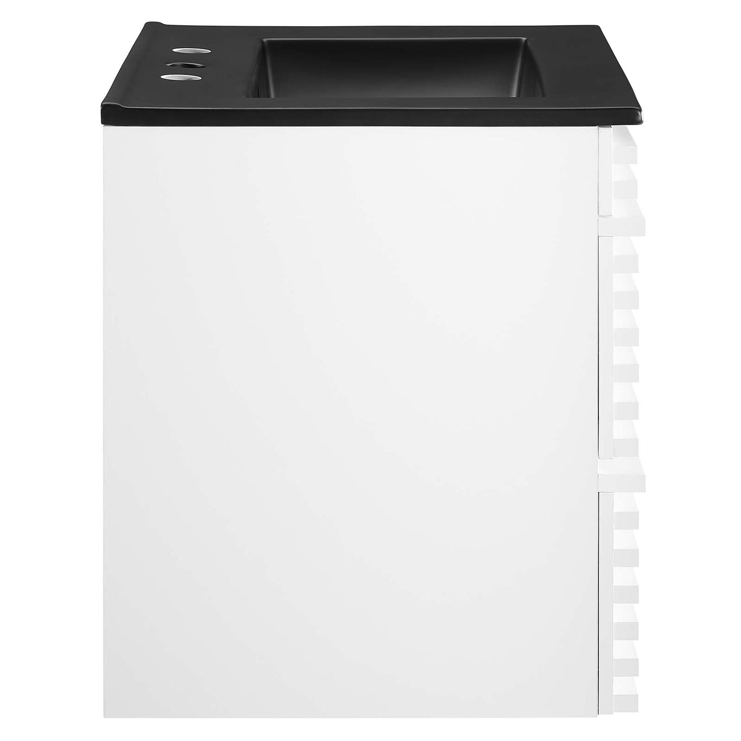 Render 24" Wall-Mount Bathroom Vanity White Black EEI-5364-WHI-BLK