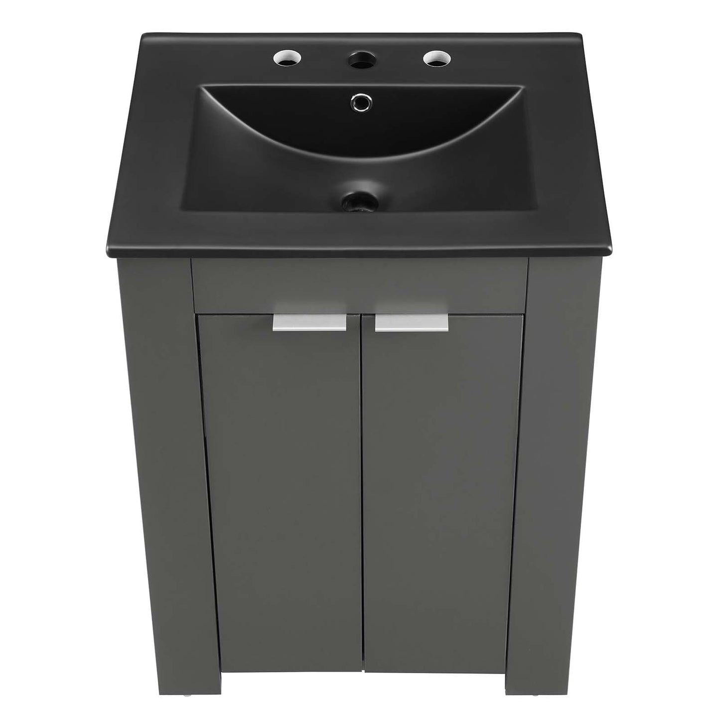 Maybelle 24" Bathroom Vanity Gray Black EEI-5366-GRY-BLK