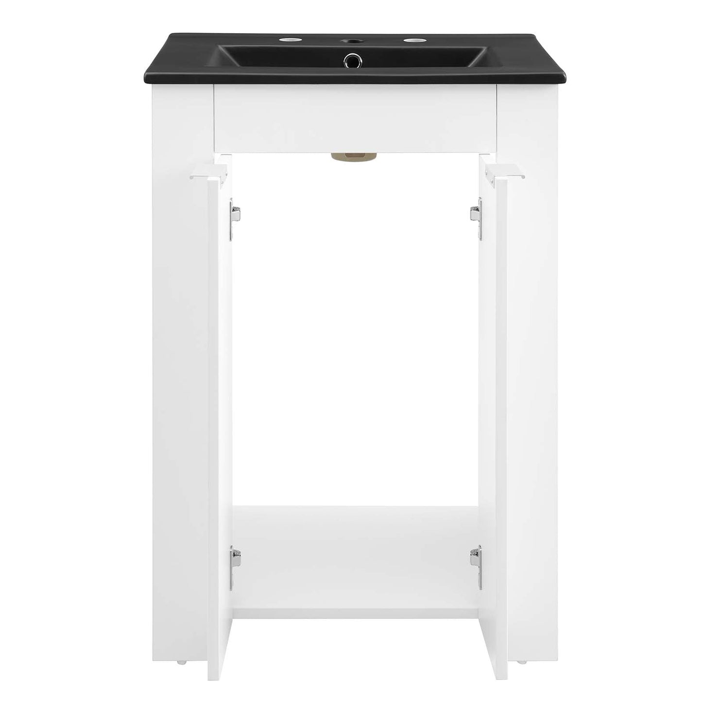 Maybelle 24" Bathroom Vanity White Black EEI-5366-WHI-BLK