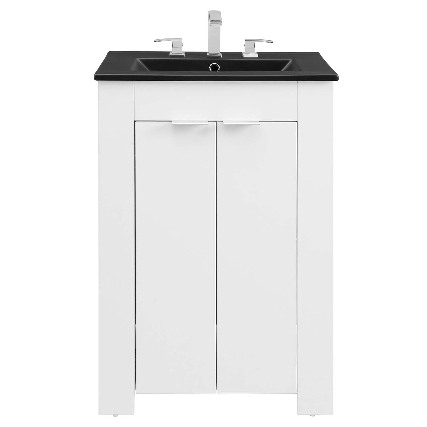 Maybelle 24" Bathroom Vanity White Black EEI-5366-WHI-BLK