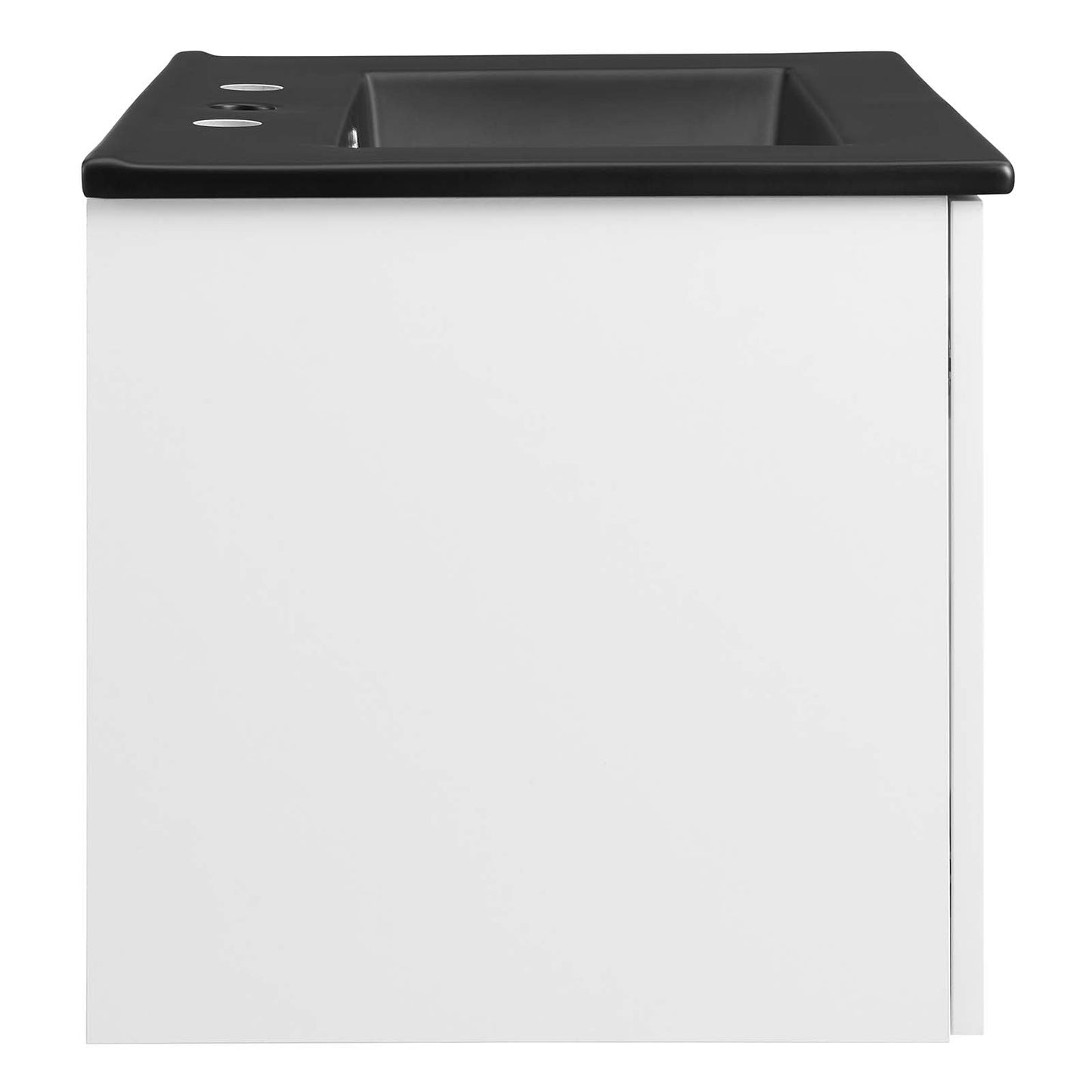 Maybelle 24" Wall-Mount Bathroom Vanity White Black EEI-5370-WHI-BLK