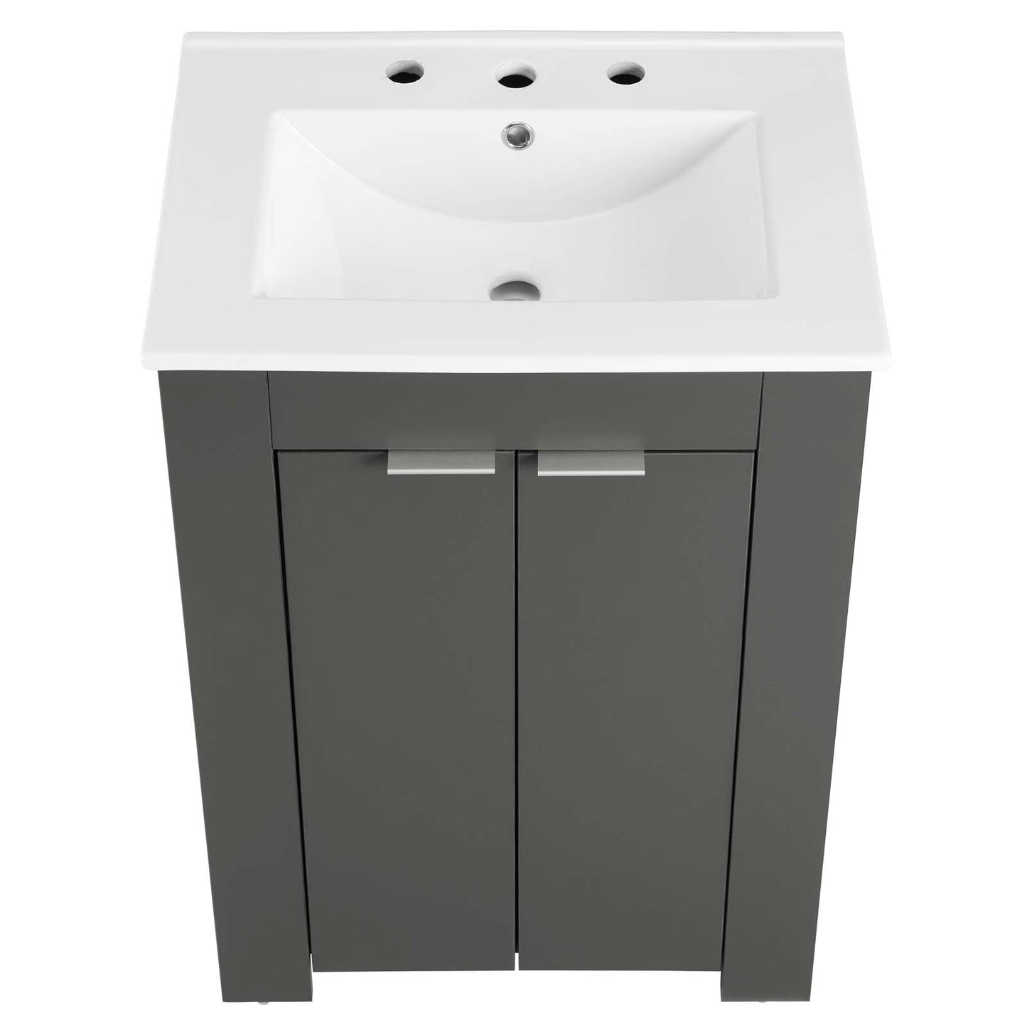 Maybelle 24" Bathroom Vanity Gray White EEI-5378-GRY-WHI