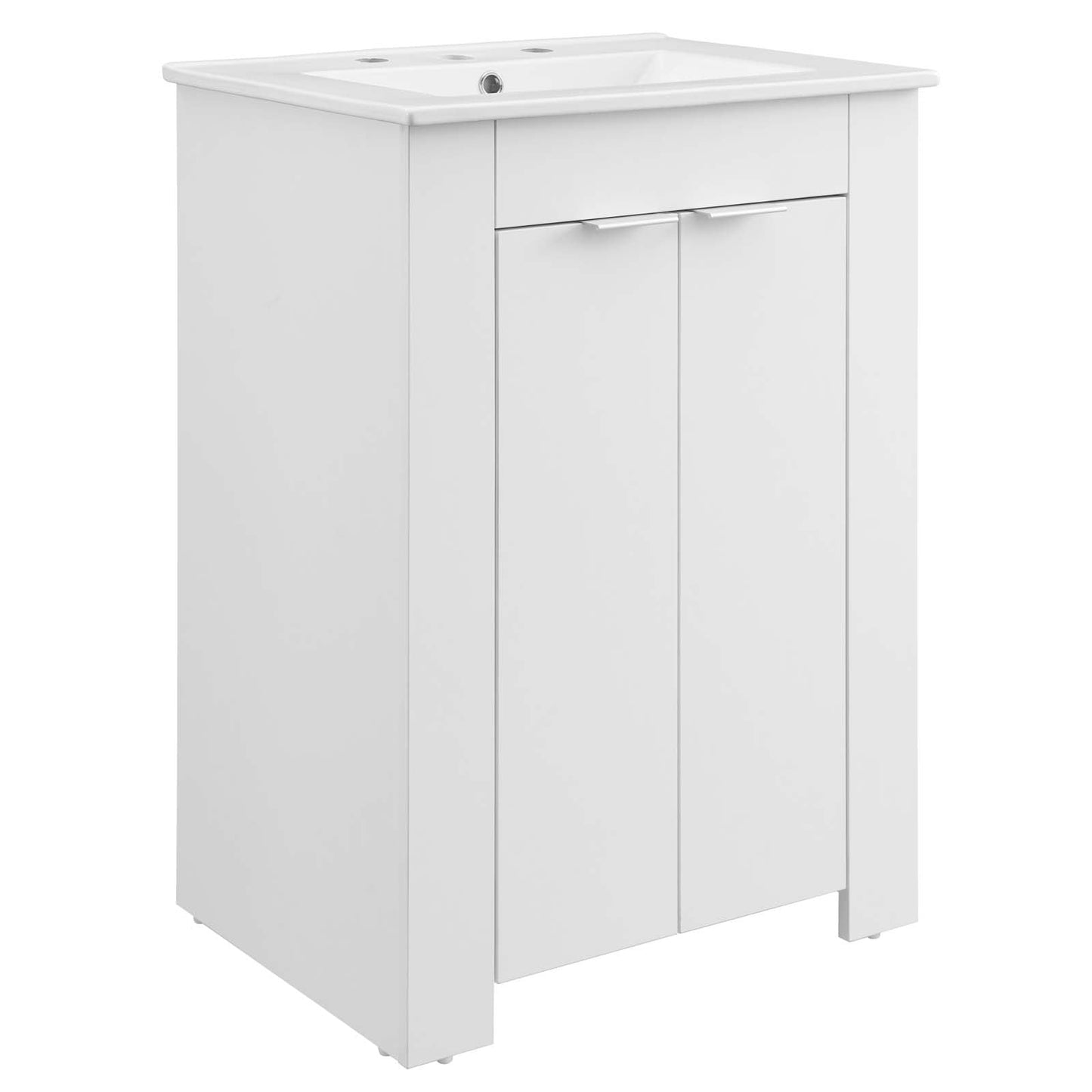 Maybelle 24" Bathroom Vanity White White EEI-5378-WHI-WHI