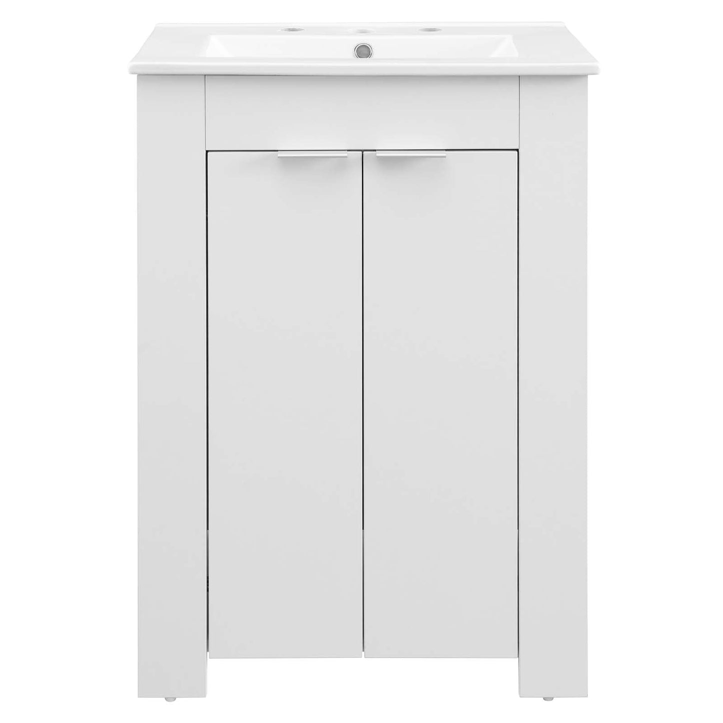 Maybelle 24" Bathroom Vanity White White EEI-5378-WHI-WHI