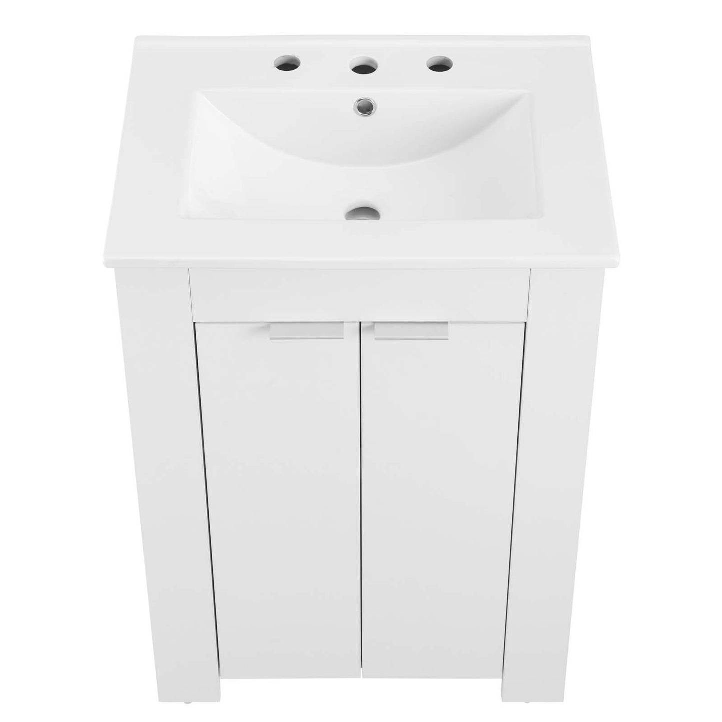 Maybelle 24" Bathroom Vanity White White EEI-5378-WHI-WHI