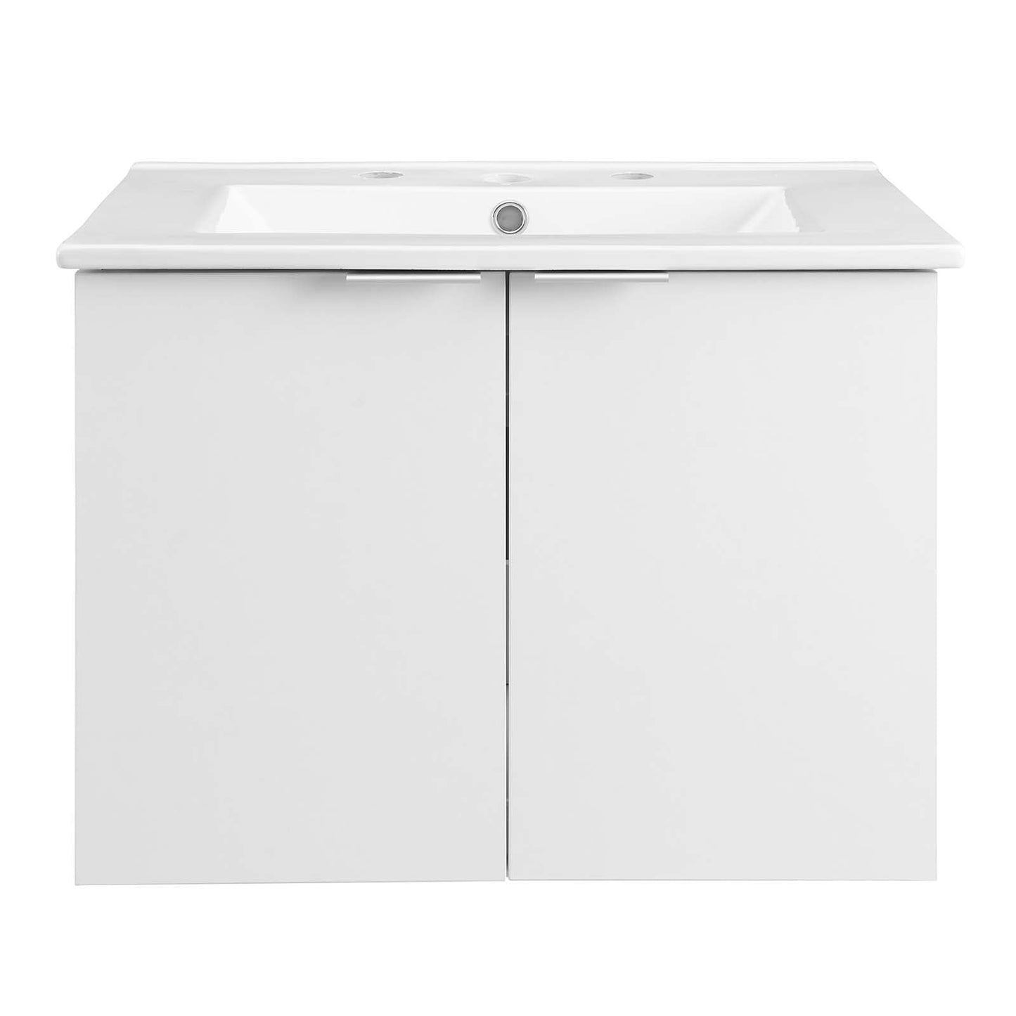 Maybelle 24" Wall-Mount Bathroom Vanity White White EEI-5379-WHI-WHI