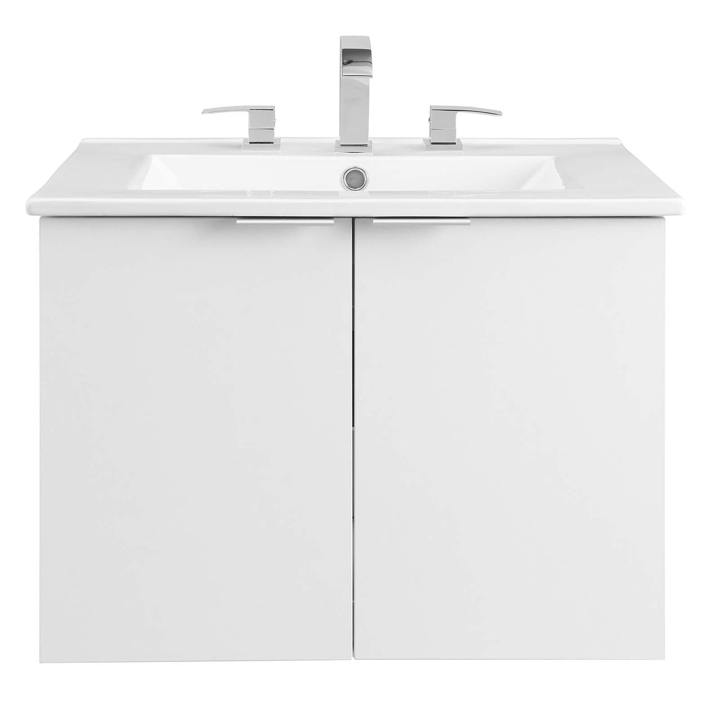 Maybelle 24" Wall-Mount Bathroom Vanity White White EEI-5379-WHI-WHI