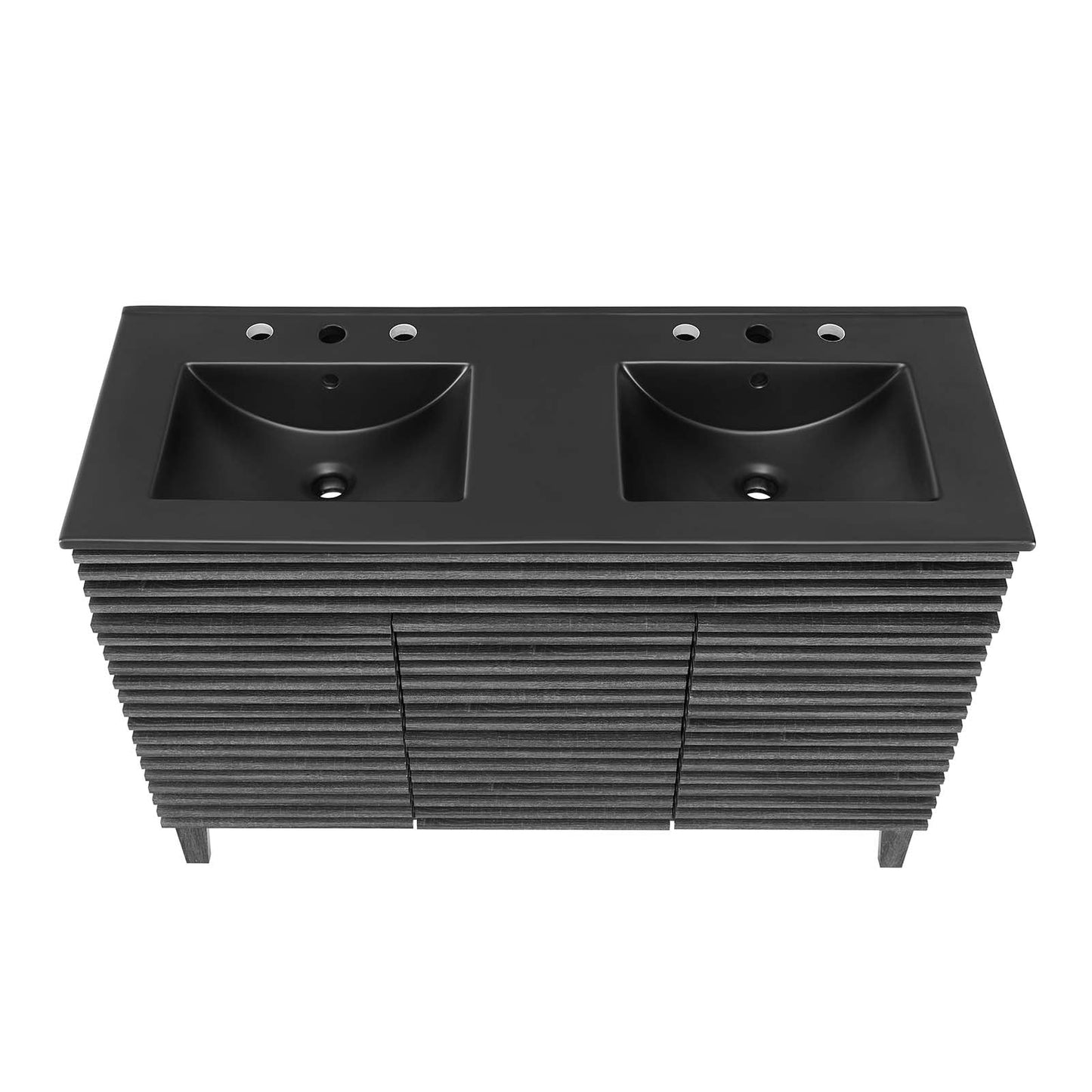 Render 48" Double Sink Bathroom Vanity Charcoal Black EEI-5381-CHA-BLK