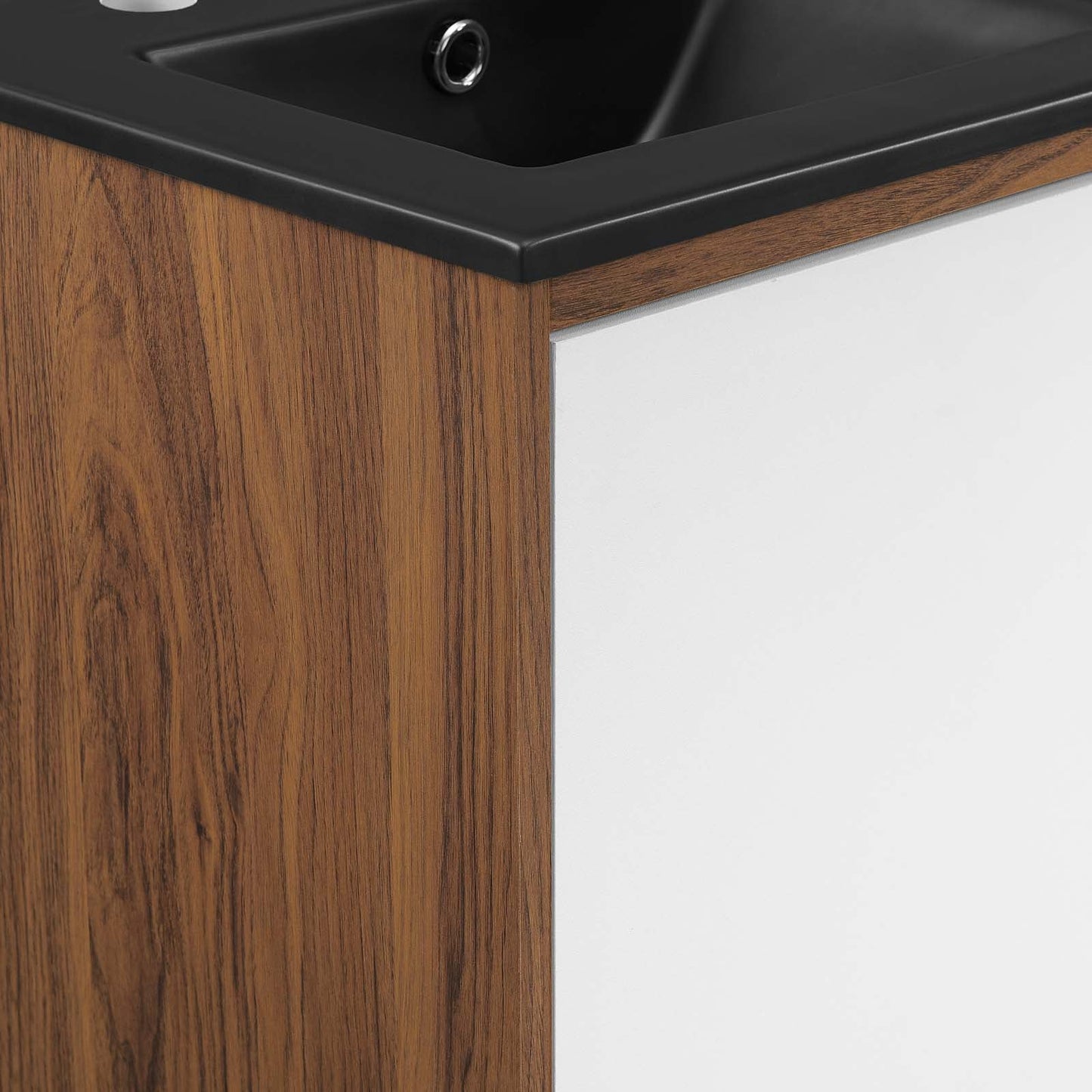 Transmit 18" Bathroom Vanity Walnut Black EEI-5389-WAL-BLK