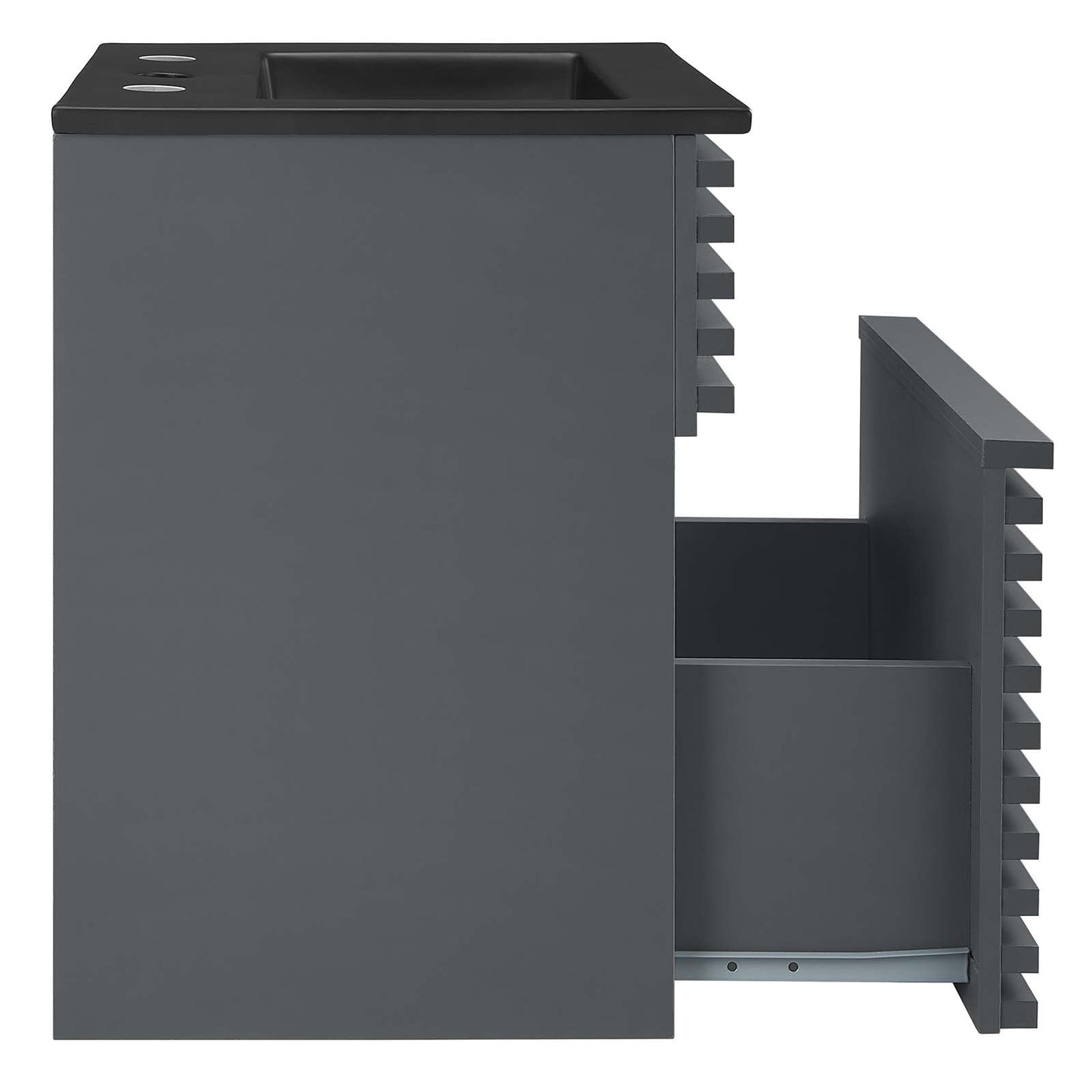 Render 18" Wall-Mount Bathroom Vanity Gray Black EEI-5390-GRY-BLK