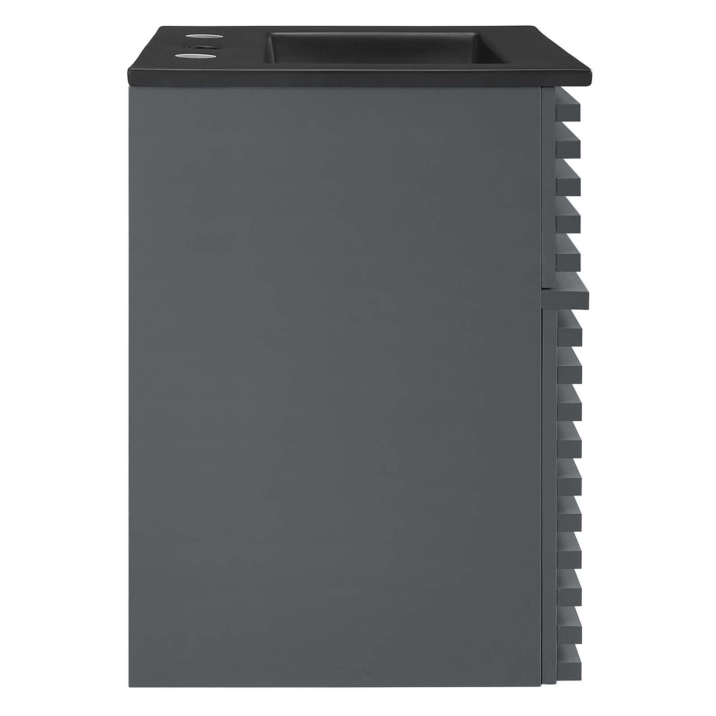 Render 18" Wall-Mount Bathroom Vanity Gray Black EEI-5390-GRY-BLK