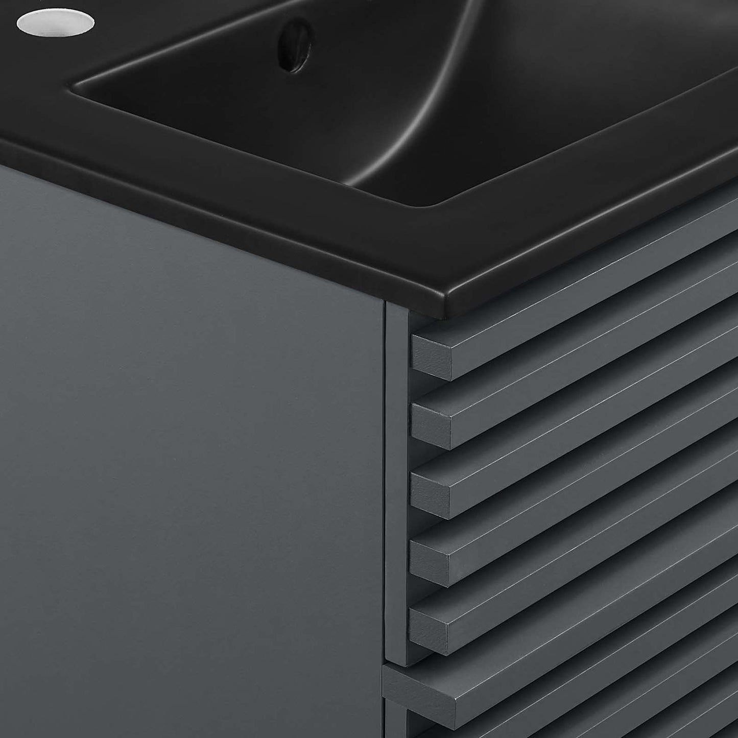 Render 18" Wall-Mount Bathroom Vanity Gray Black EEI-5390-GRY-BLK