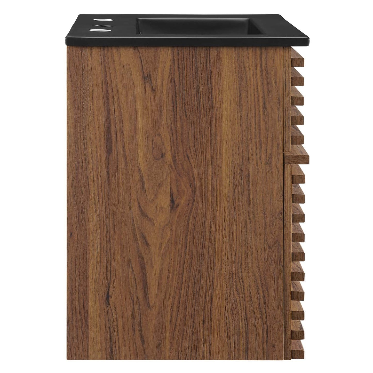 Render 18" Wall-Mount Bathroom Vanity Walnut Black EEI-5390-WAL-BLK