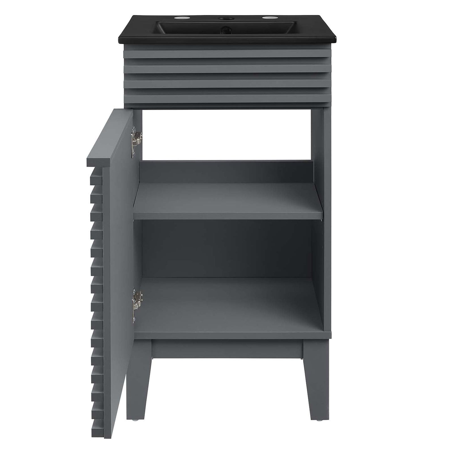 Render 18" Bathroom Vanity Gray Black EEI-5391-GRY-BLK