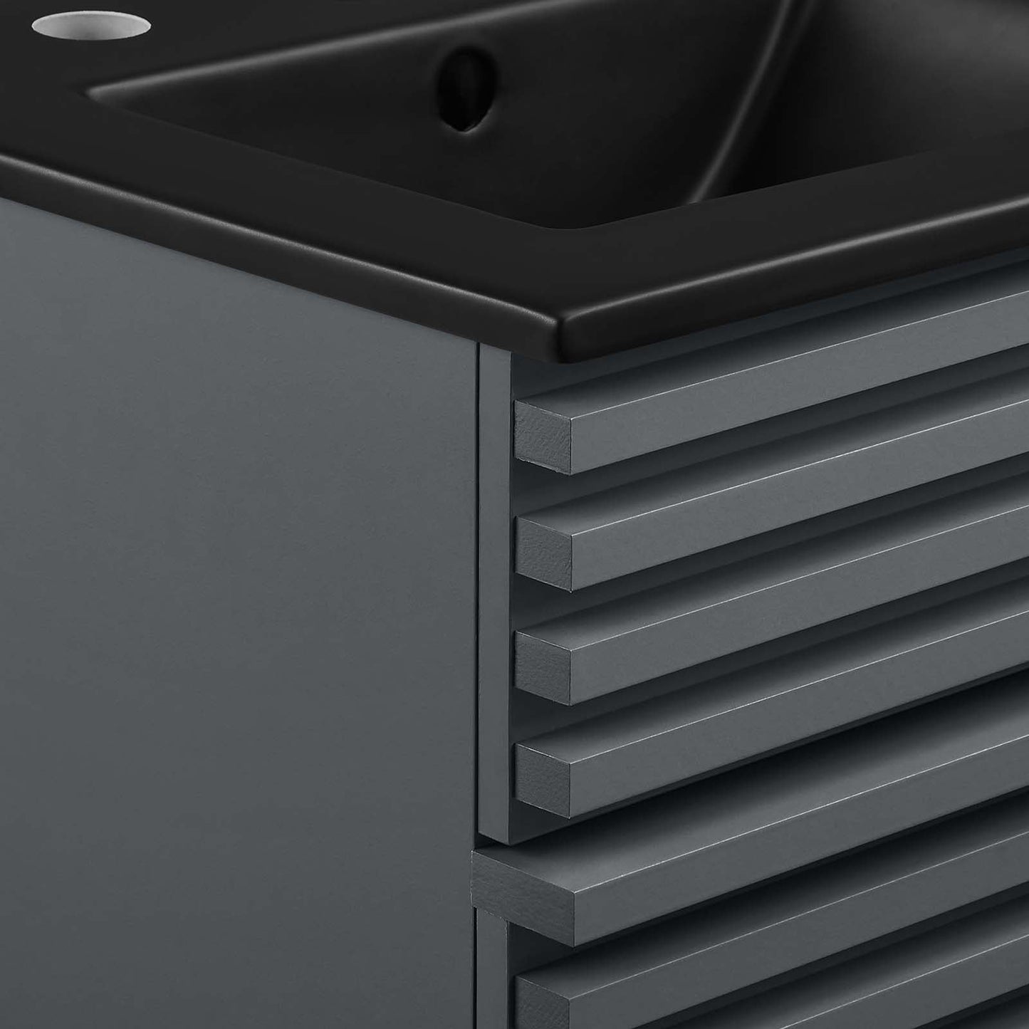 Render 18" Bathroom Vanity Gray Black EEI-5391-GRY-BLK