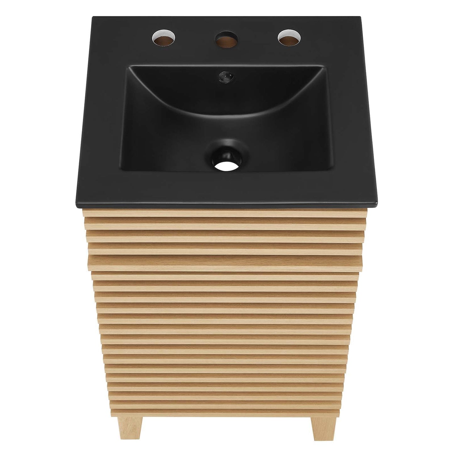 Render 18" Bathroom Vanity Oak Black EEI-5391-OAK-BLK