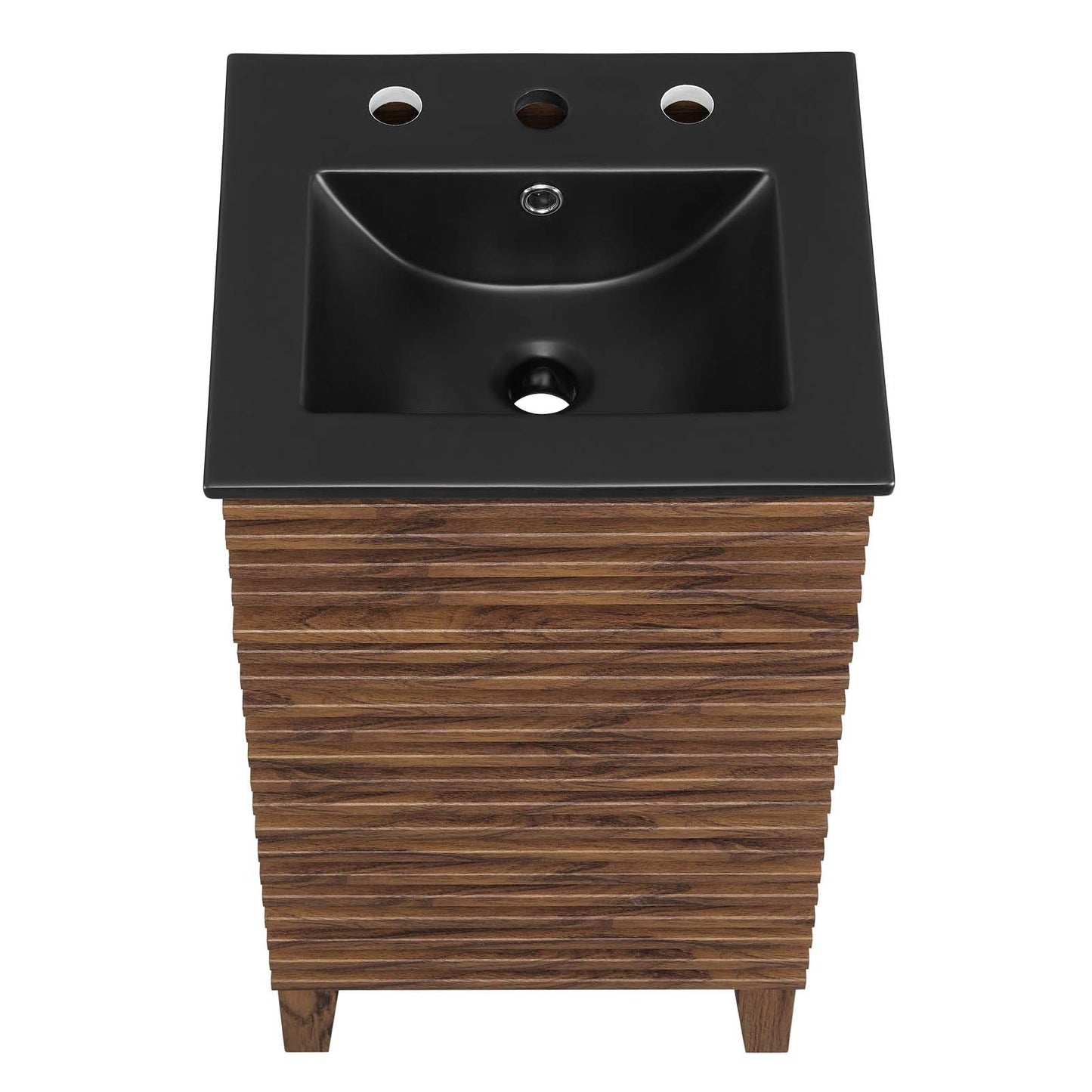 Render 18" Bathroom Vanity Walnut Black EEI-5391-WAL-BLK