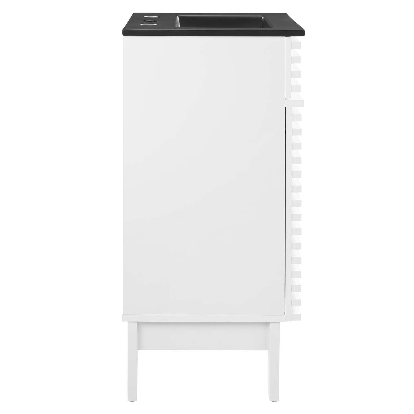 Render 18" Bathroom Vanity White Black EEI-5391-WHI-BLK