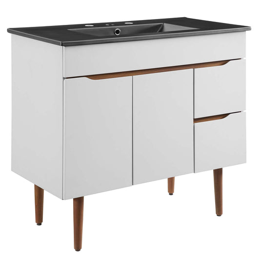 Harvest 36" Bathroom Vanity Gray Black EEI-5392-GRY-BLK