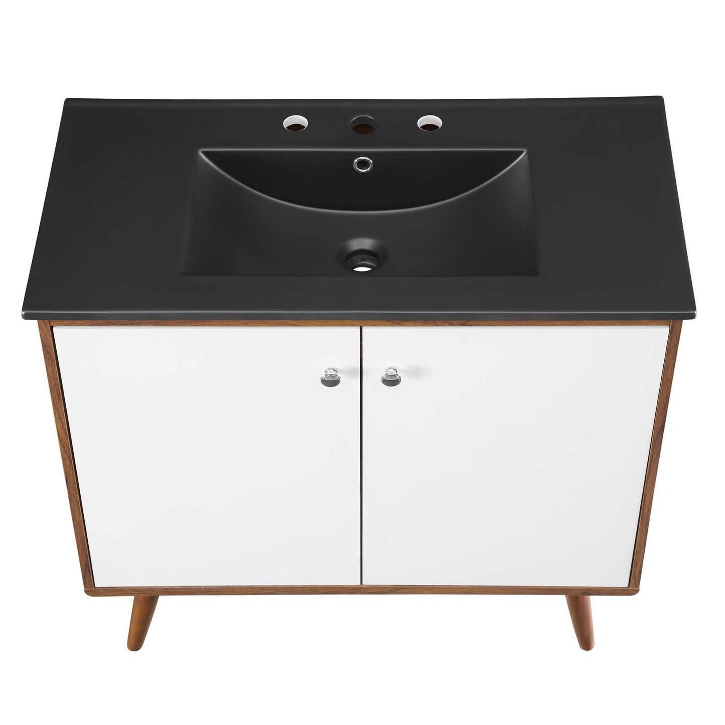 Transmit 36" Bathroom Vanity Walnut Black EEI-5394-WAL-BLK