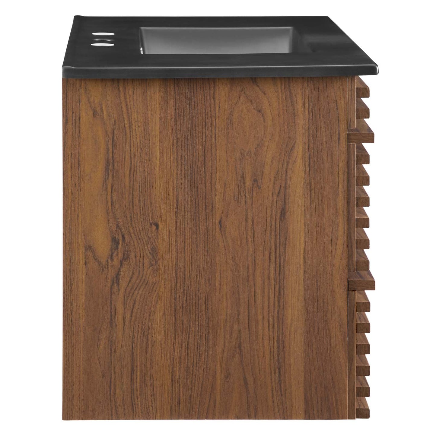 Render 36" Wall-Mount Bathroom Vanity Walnut Black EEI-5395-WAL-BLK