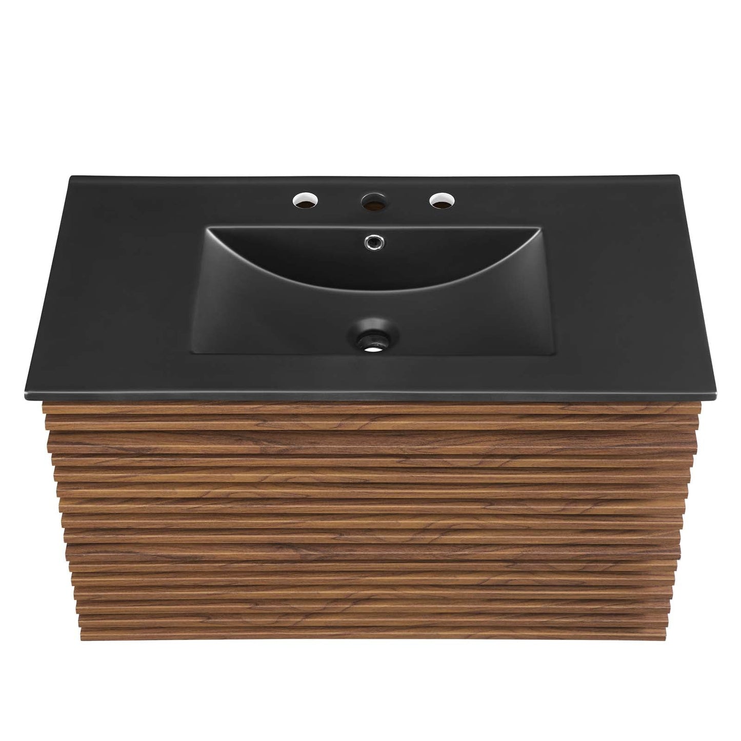 Render 36" Wall-Mount Bathroom Vanity Walnut Black EEI-5395-WAL-BLK