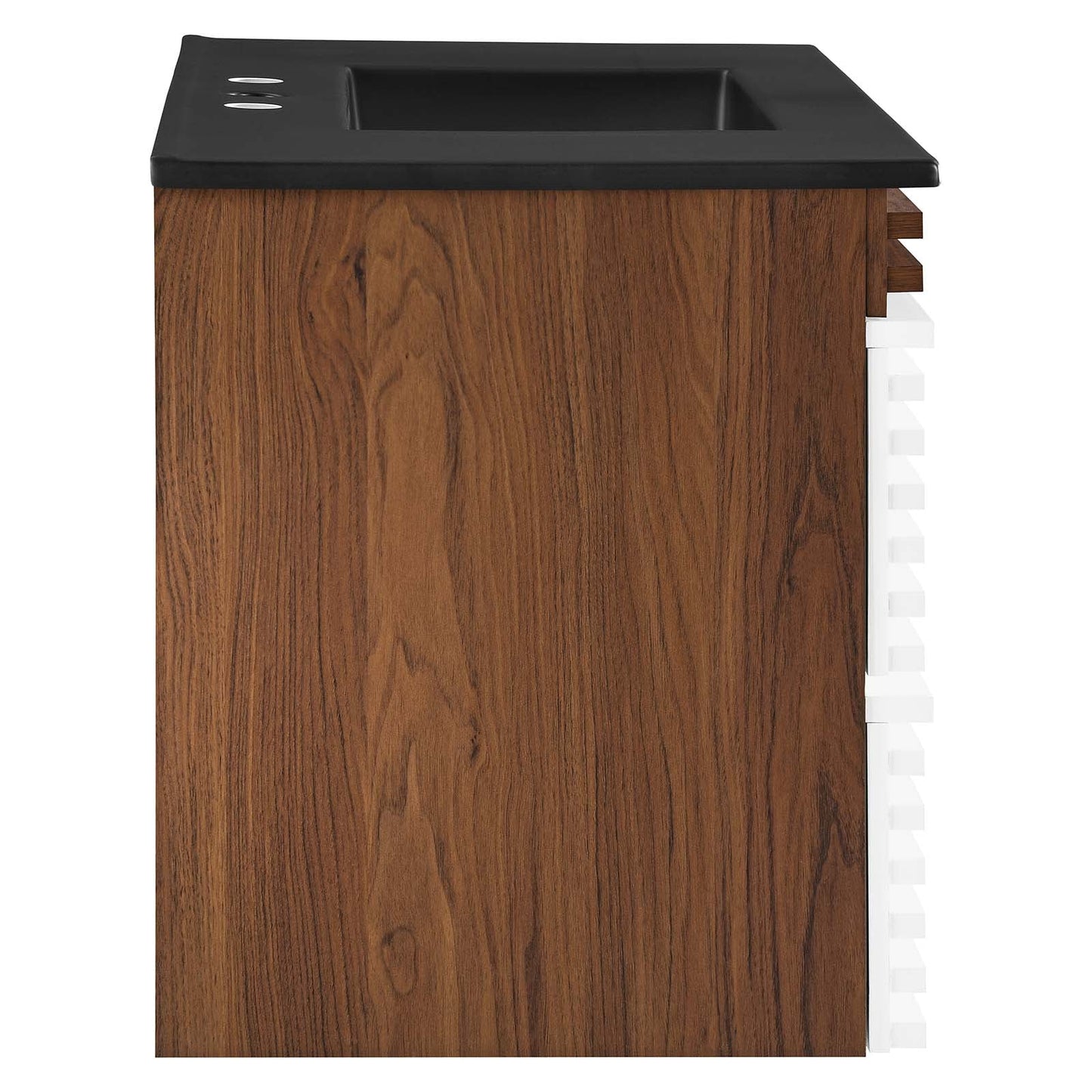 Render 36" Wall-Mount Bathroom Vanity White Walnut Black EEI-5395-WHI-WAL-BLK