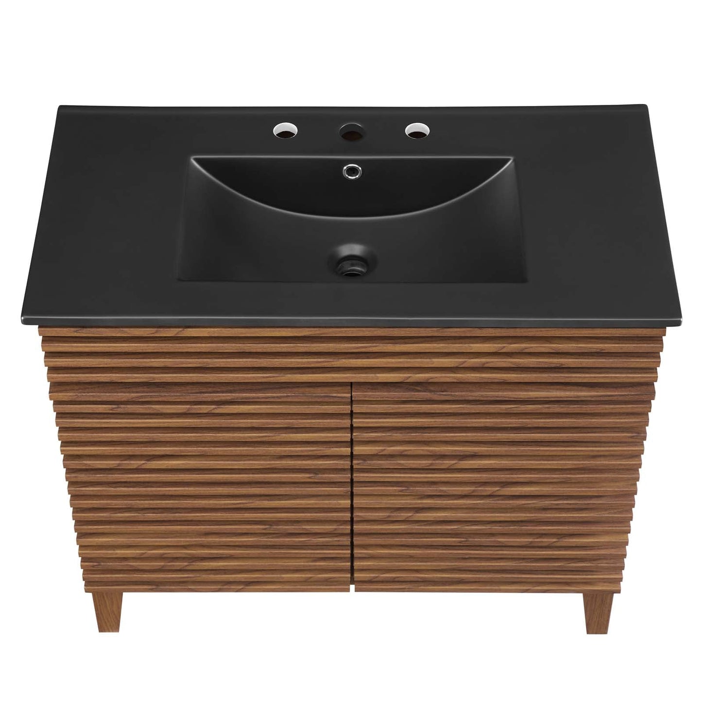 Render 36" Bathroom Vanity Walnut Black EEI-5396-WAL-BLK