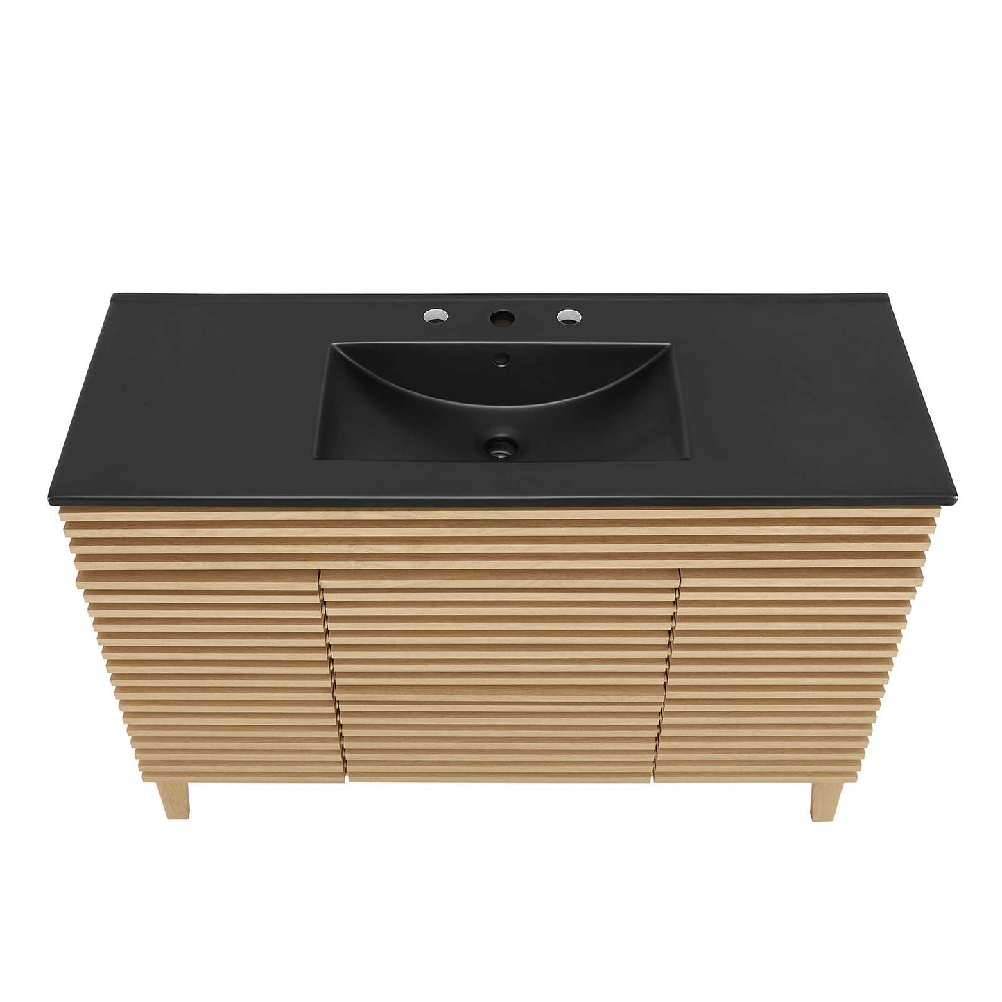 Render 48" Single Sink Bathroom Vanity Oak Black EEI-5398-OAK-BLK