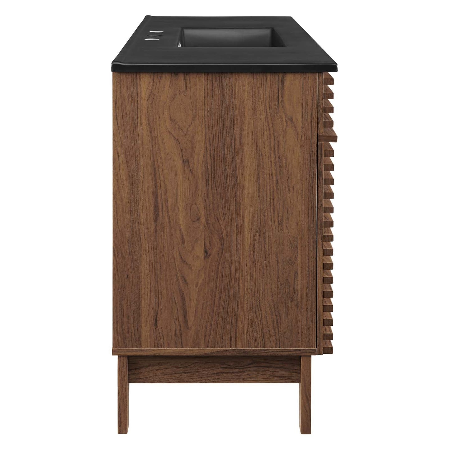 Render 48" Single Sink Bathroom Vanity Walnut Black EEI-5398-WAL-BLK