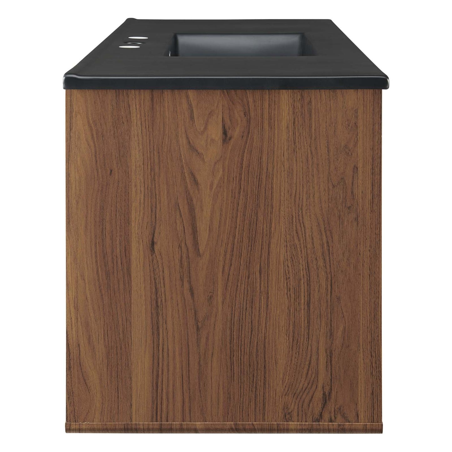 Transmit 48" Wall-Mount Bathroom Vanity Walnut Black EEI-5399-WAL-BLK