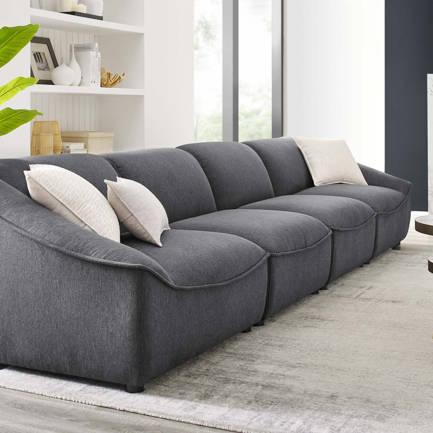 Comprise 4-Piece Sofa Charcoal EEI-5408-CHA