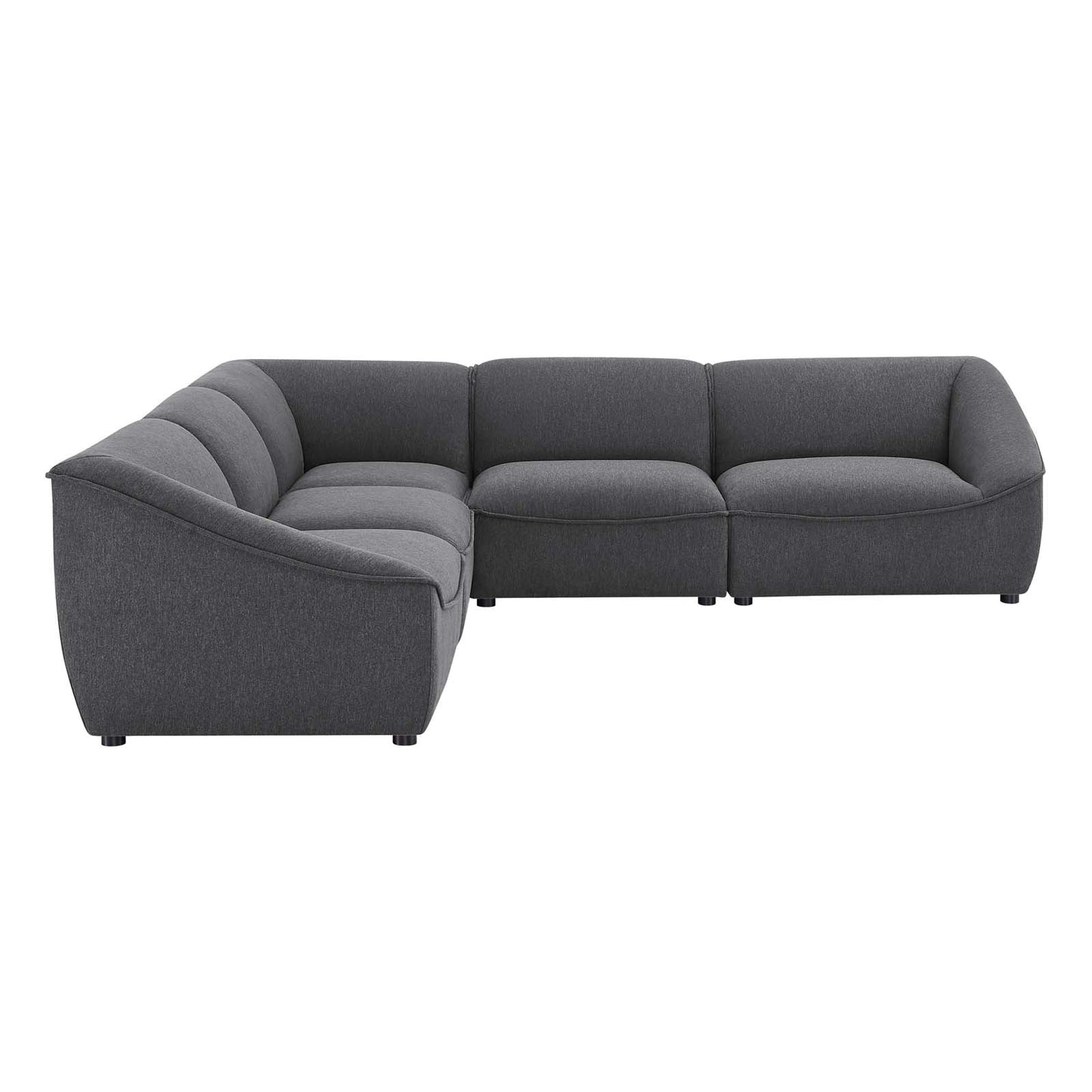 Comprise 5-Piece Sectional Sofa Charcoal EEI-5410-CHA