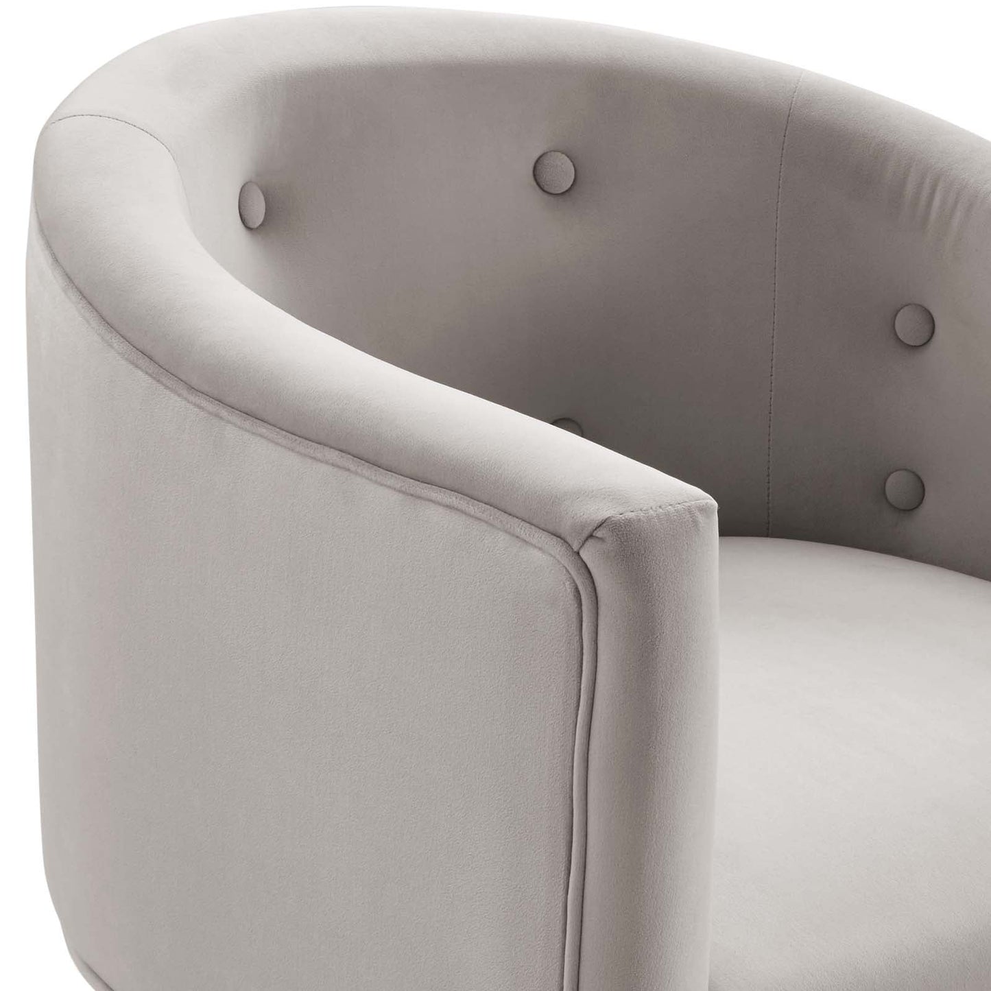 Savour Tufted Performance Velvet Accent Chairs - Set of 2 Light Gray EEI-5415-LGR